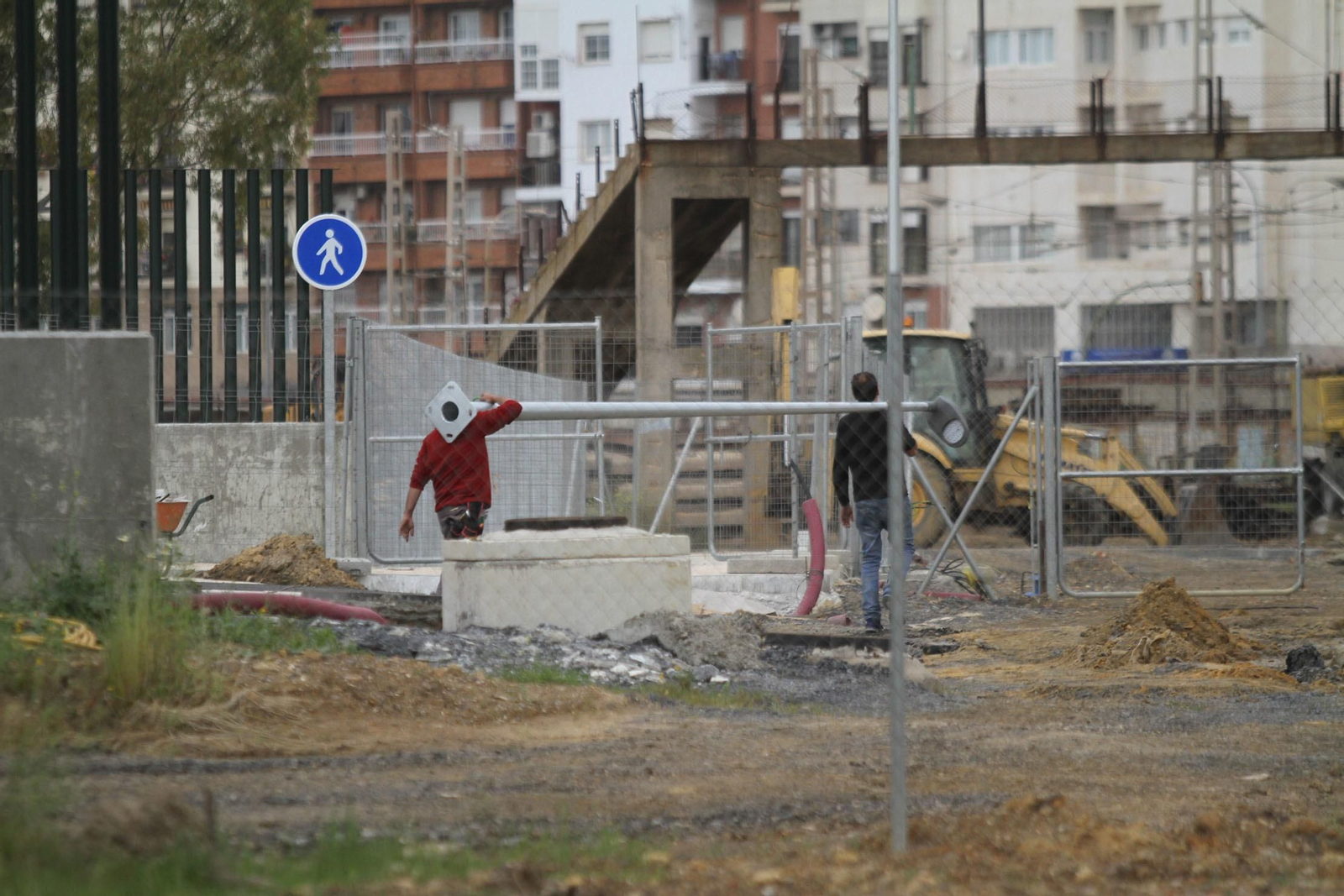 Los últimos preparativos de la estación de tren, en imágenes