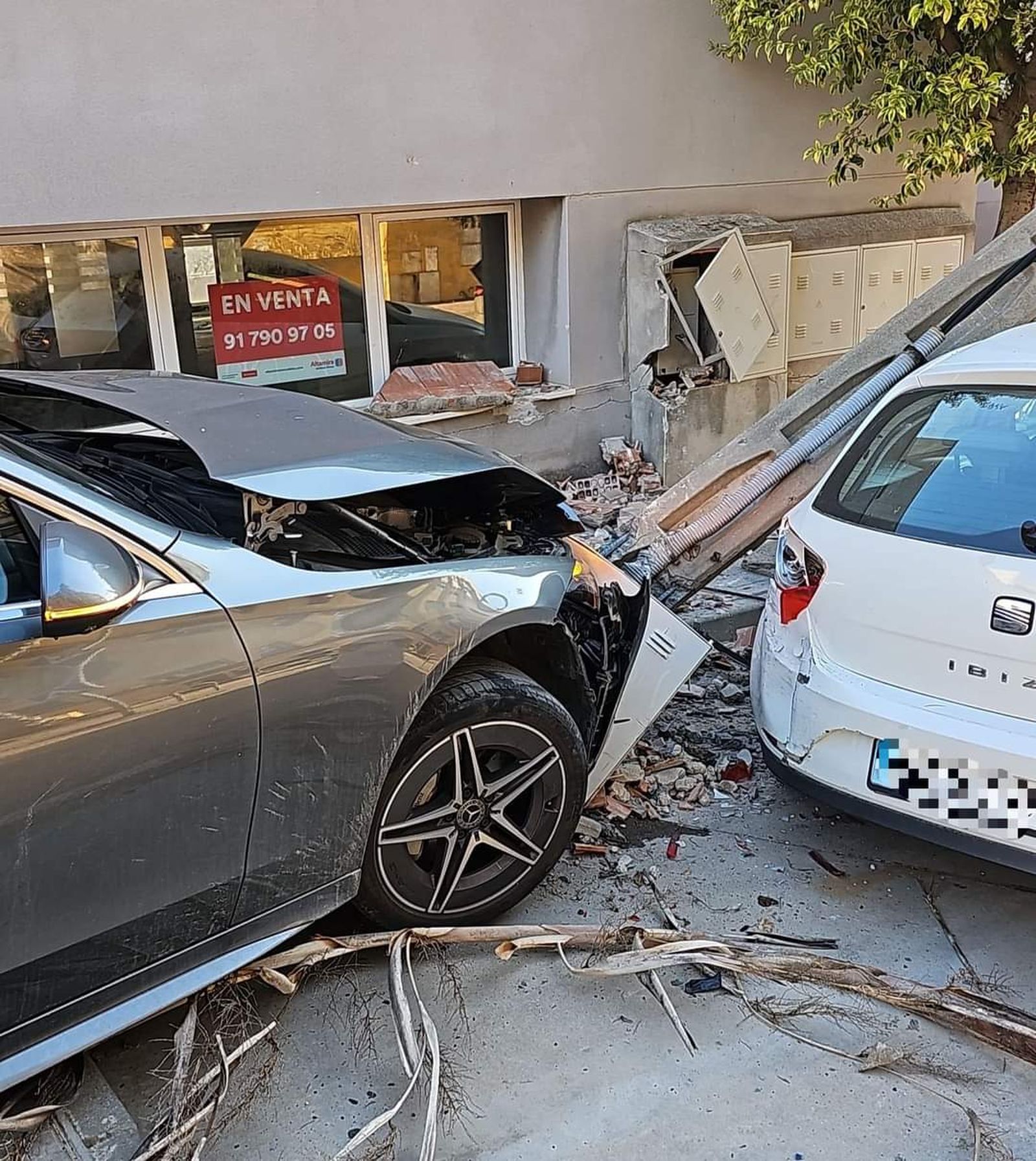 Otra imagen del accidente.