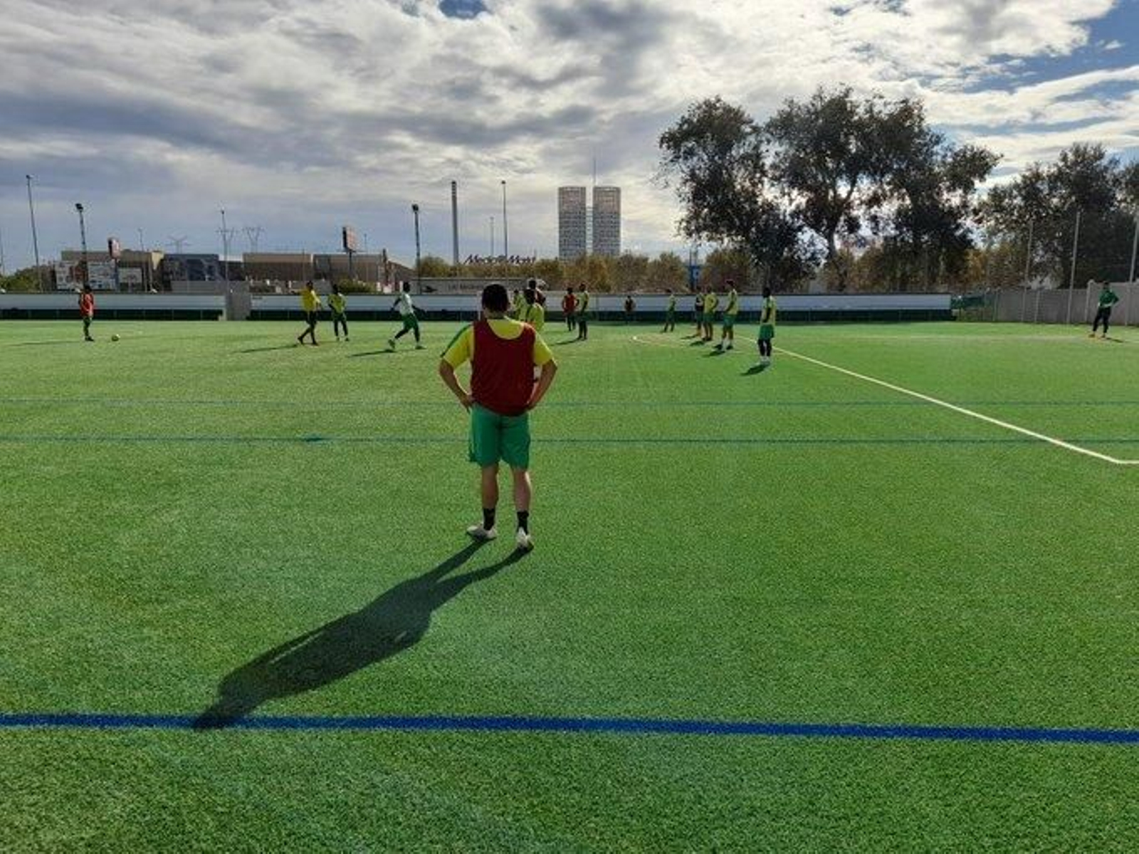 Un entrenamiento de la Unión en Los Cortijillos