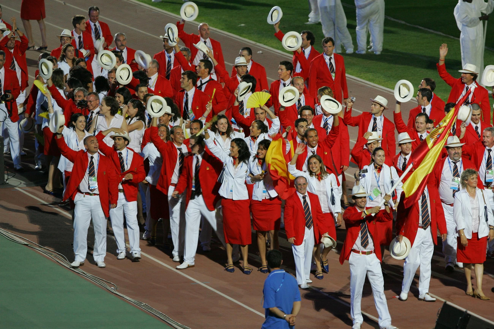 La delegación española durante la ceremonia de inauguración de los Juegos Mediterráneos de Almería 2005. La delegación española durante la ceremonia de inauguración de los Juegos Mediterráneos de Almería 2005.