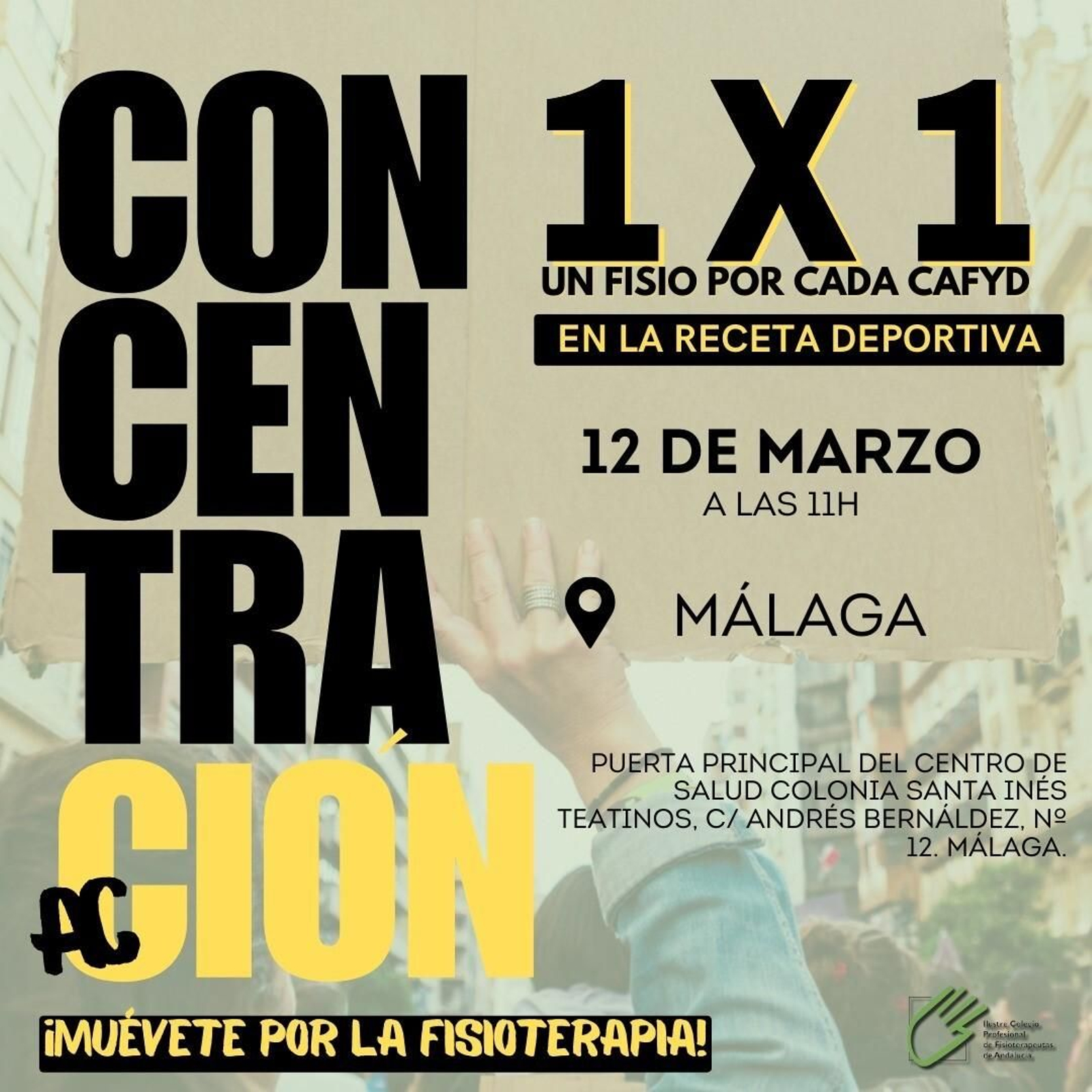 Lema de 1 fisio por cada profesional en actividad física y deporte.