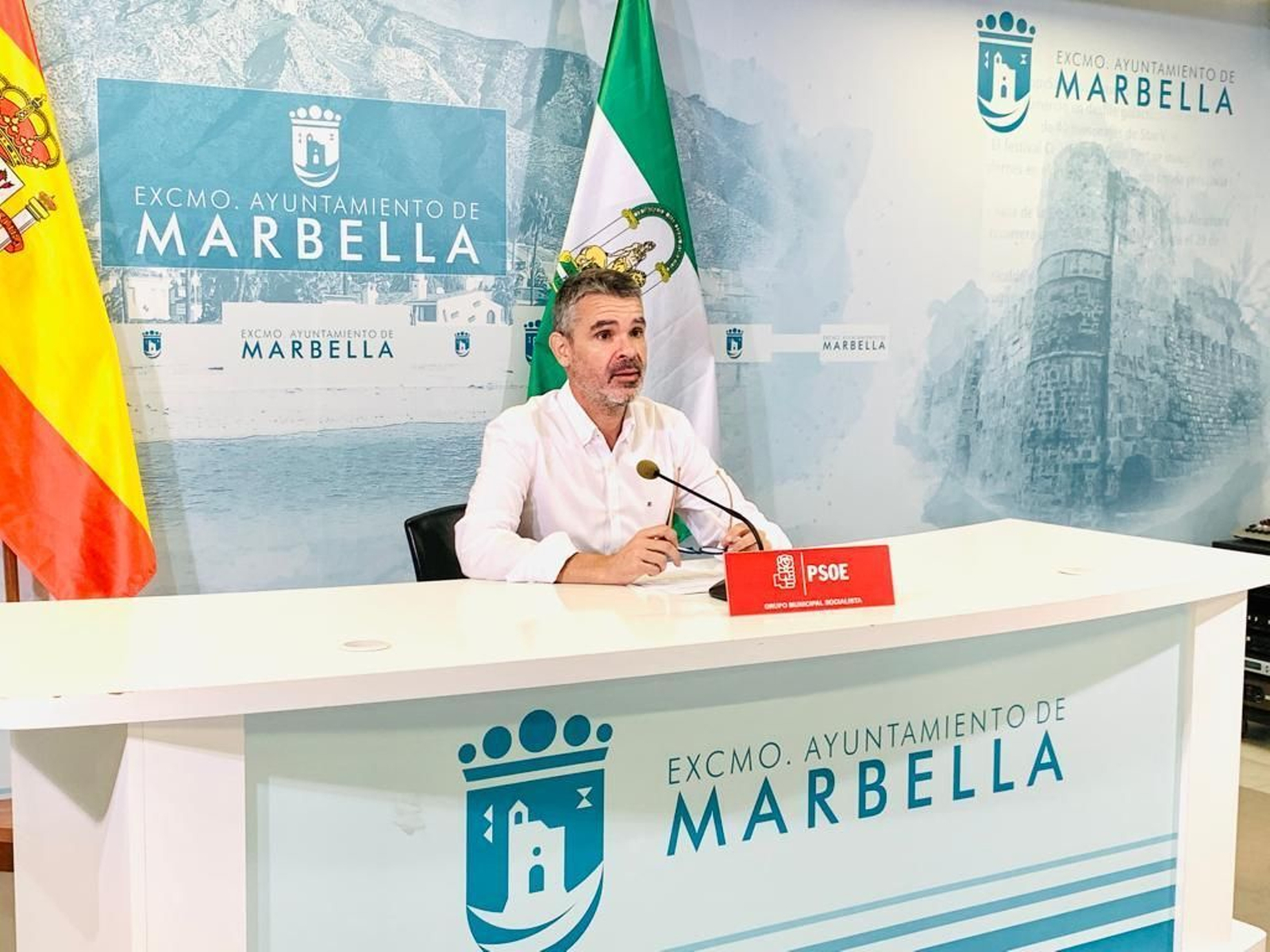El portavoz del grupo municipal socialista de Marbella, José Bernal.