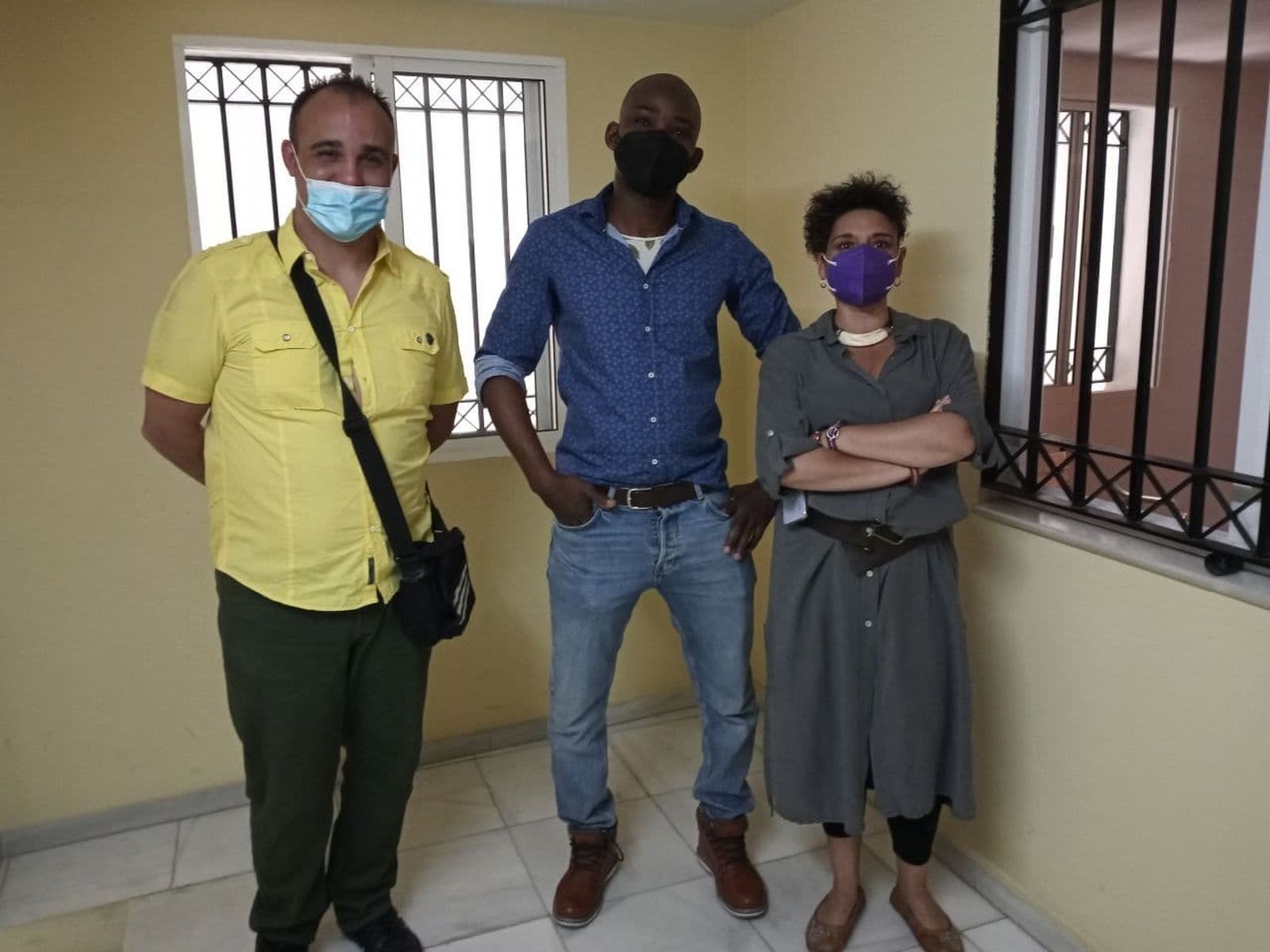 Hermes Gómez, Amadou Doumbia y Marina Liberato.