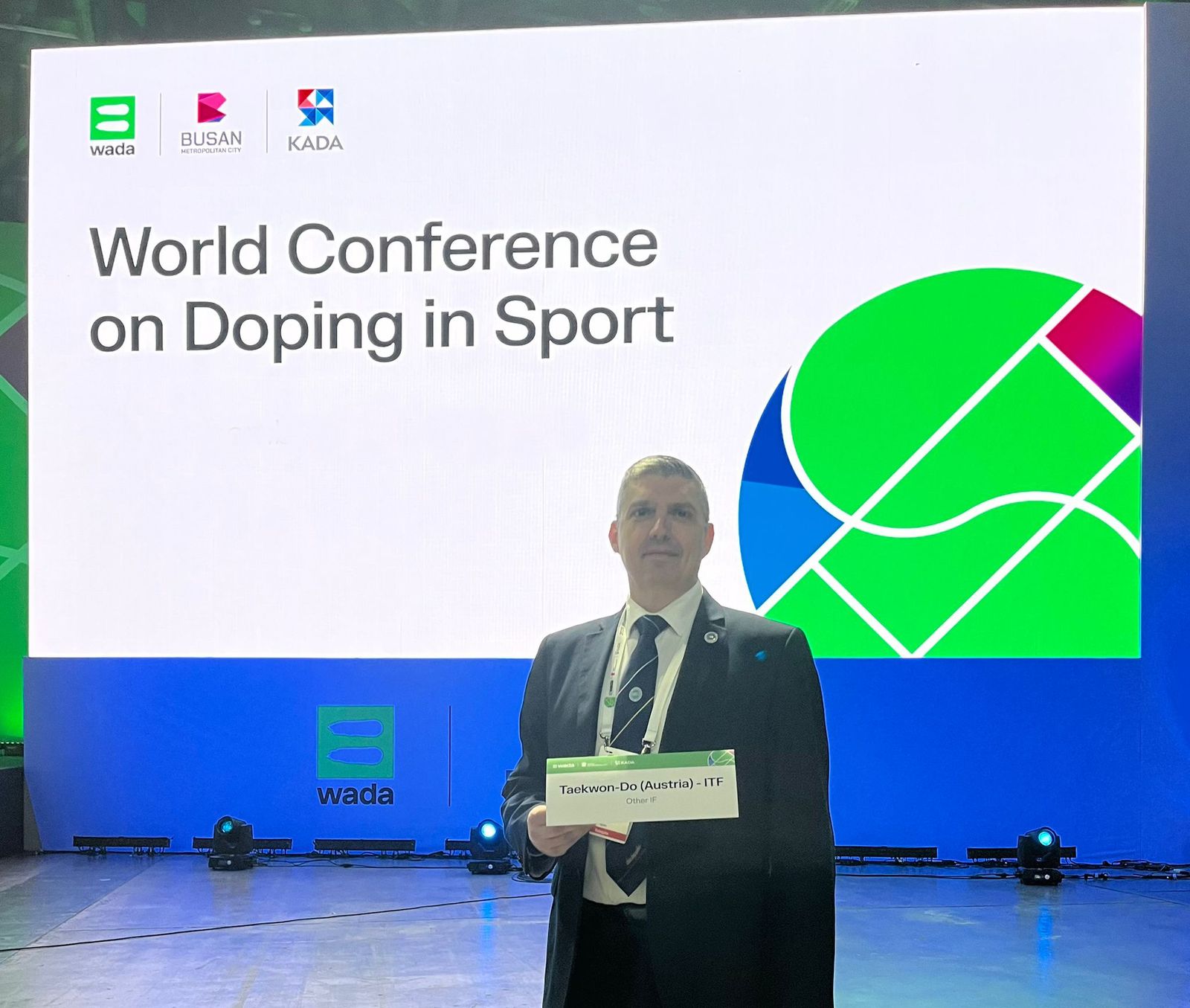 Fran Díaz, en la Conferencia Mundial Antidopaje.