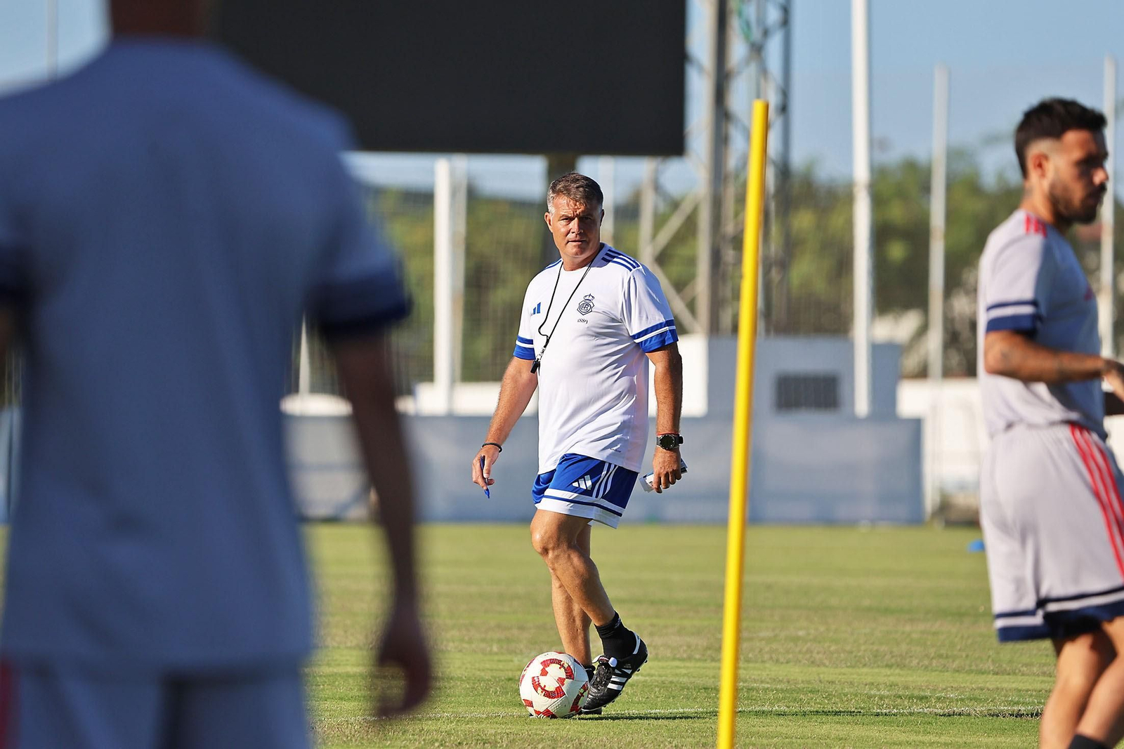 Pedro Morilla en un entrenamiento de esta pretemporada.