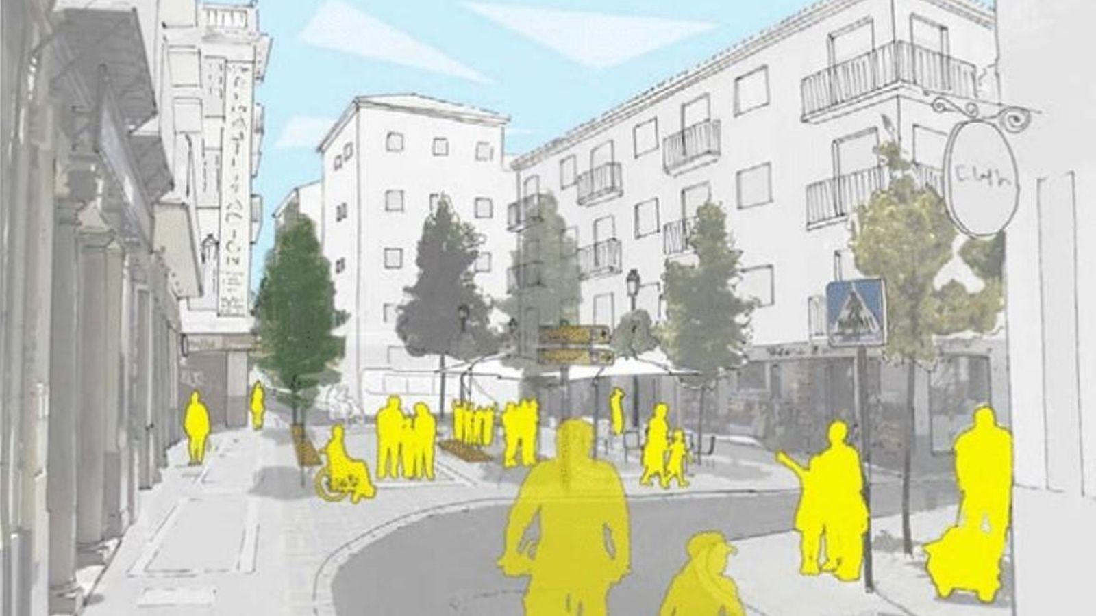 Intervención en Plaza de Fortuny.