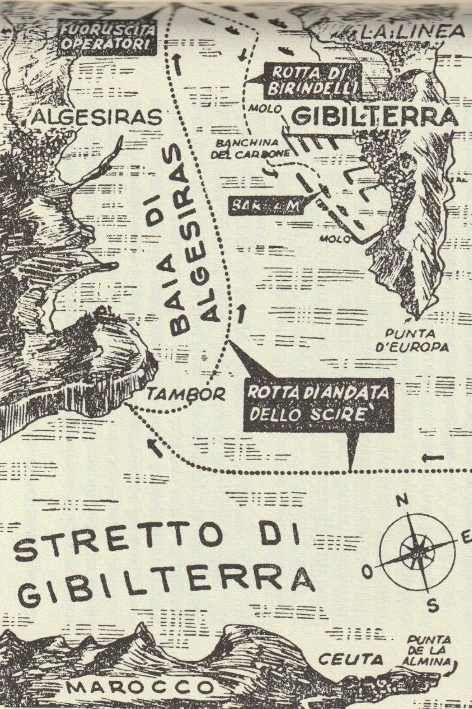 Mapa de la maniobra de Birindelli.