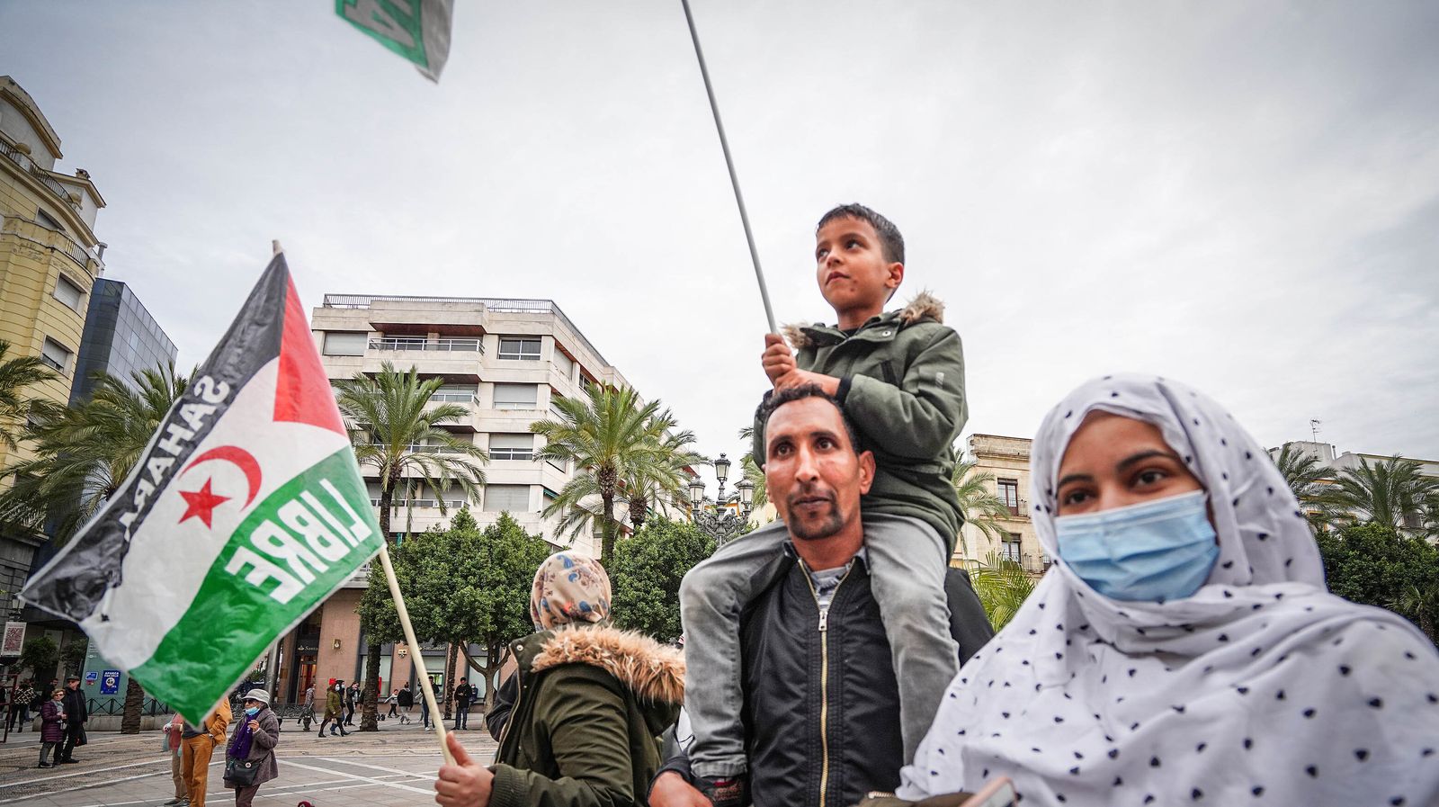 Manifestación en apoyo al pueblo Saharaui