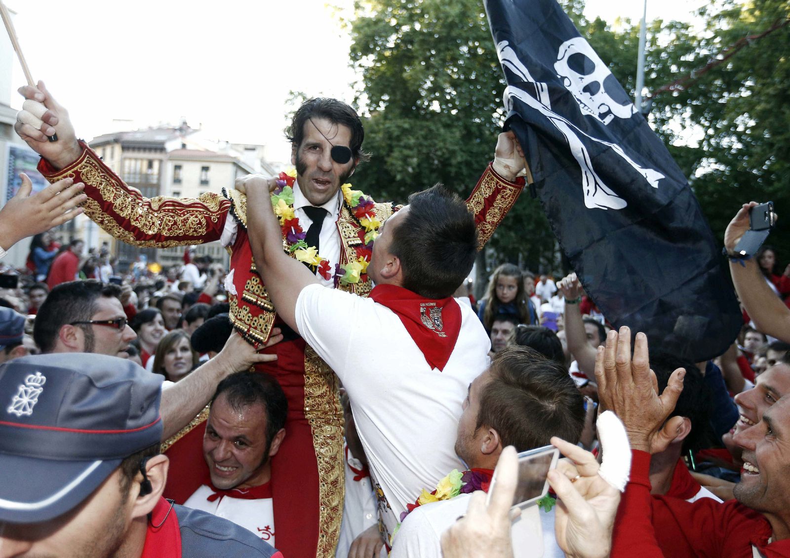 Juan José Padilla, quien se despide de Pamplona, donde es un ídolo.