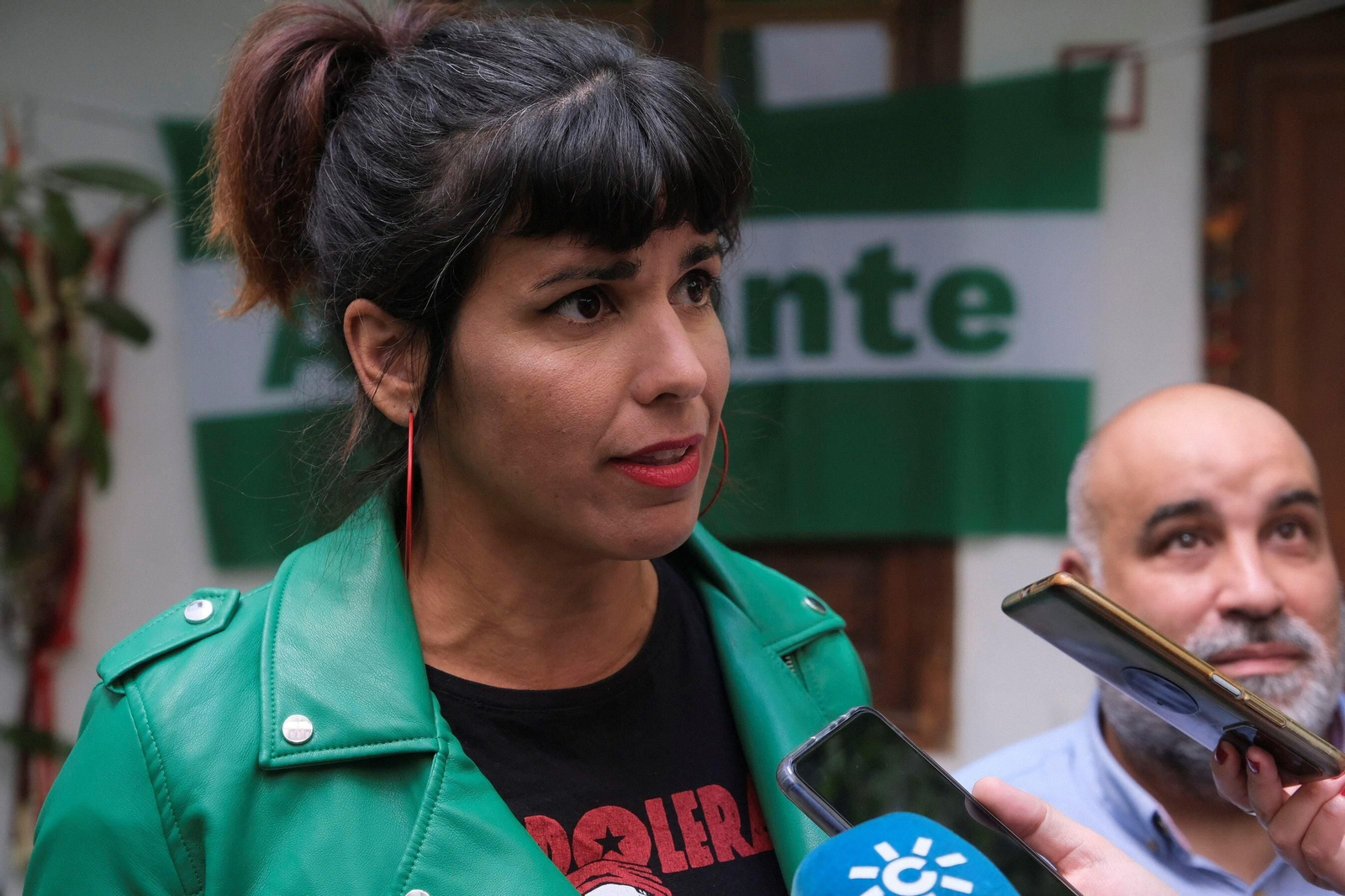 La líder de Adelante Andalucía, Teresa Rodríguez, en un acto reciente.