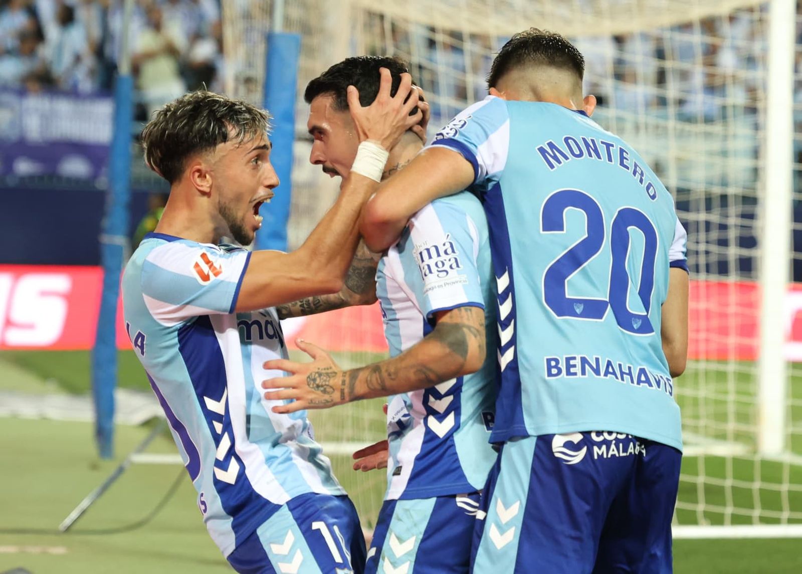 Acción del Málaga contra Las Palmas durante el playoff de ascenso