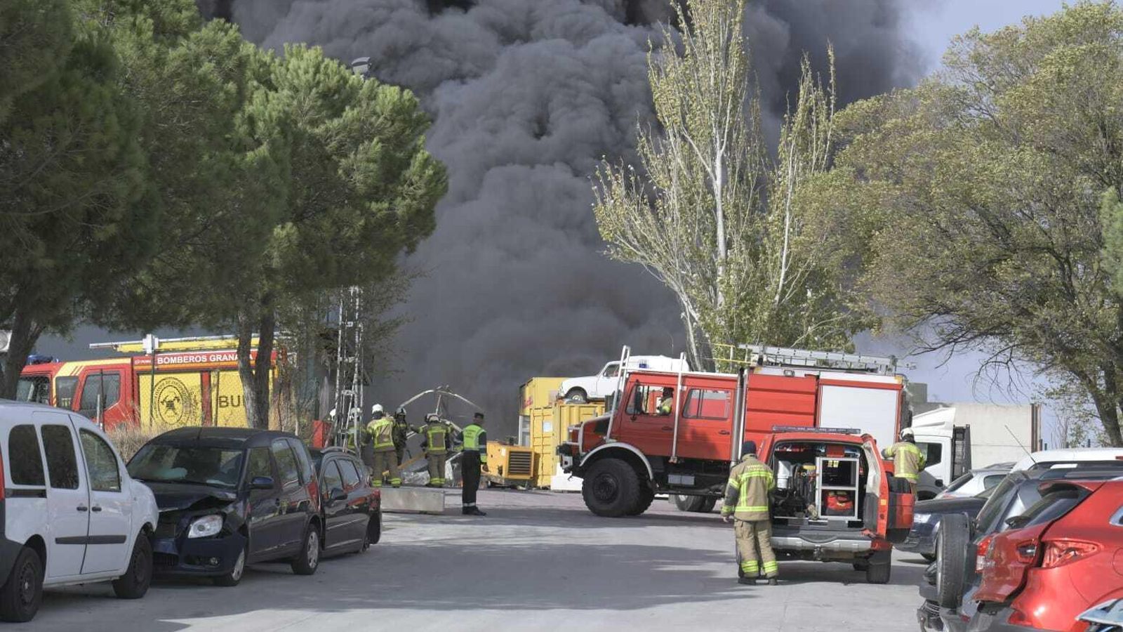 Actuación de los bomberos.