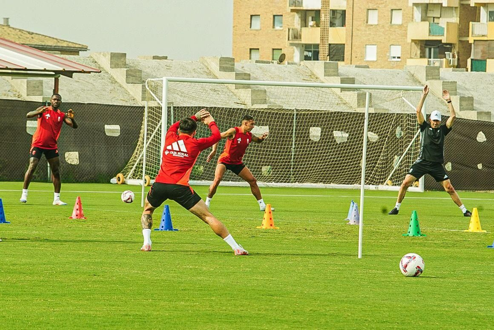 El primer entrenamiento de Fran Escribá en imágenes