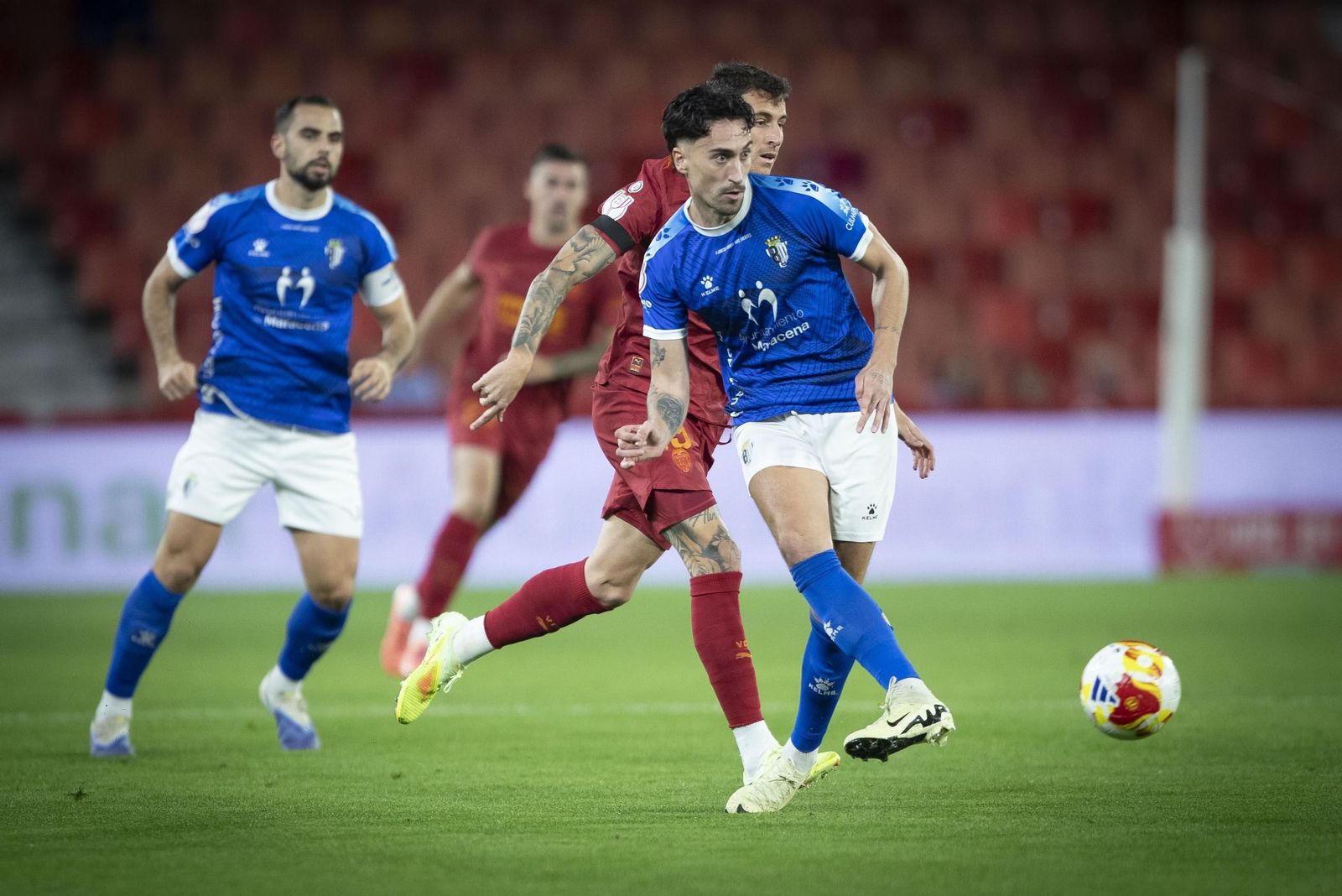 Un ataque del Maracena en el partido de este martes ante el Valencia