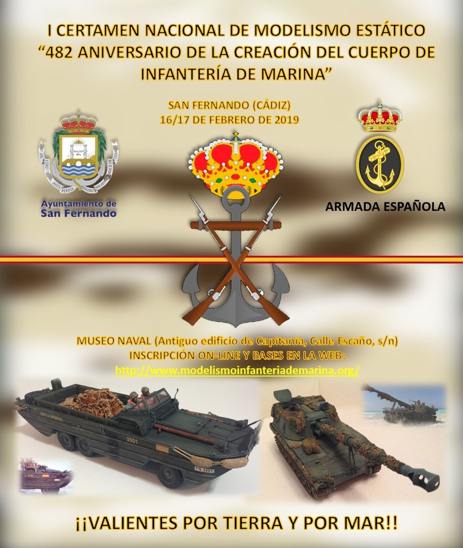 Cartel anunciador del certamen de modelismo estático.