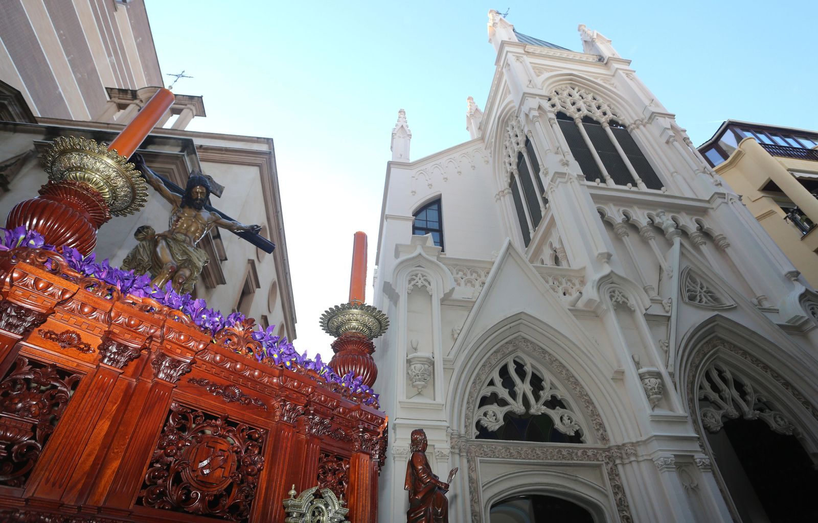 El Santo Cristo de la Misericordia en su salida procesional del Jueves Santo.