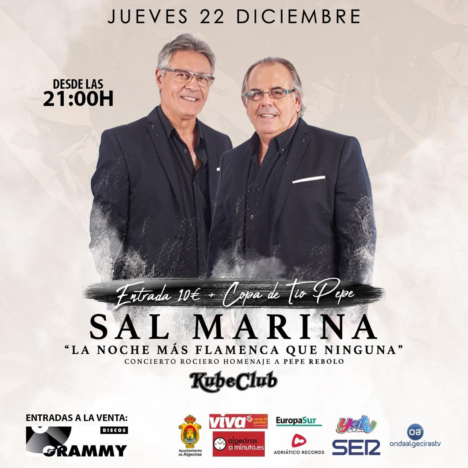 Cartel del concierto para el homenaje a Pepe Rebolo.