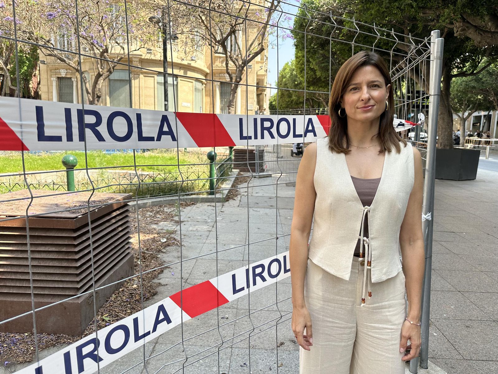 Fátima Herrera, en las obras del Paseo.