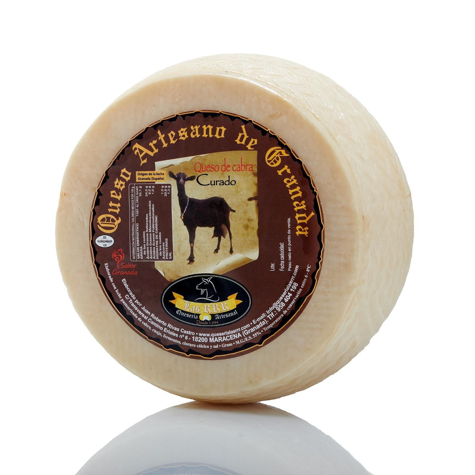 El queso de cabra curado de leche pasteurizada.