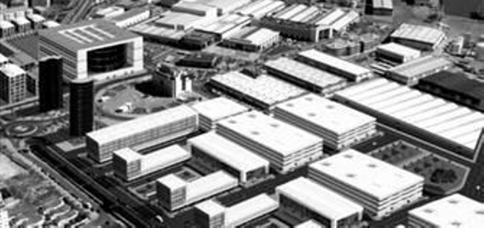 Recreación, realizada por el Ayuntamiento, de la futura ciudad industrial. Recreación, realizada por el Ayuntamiento, de la futura ciudad industrial.
