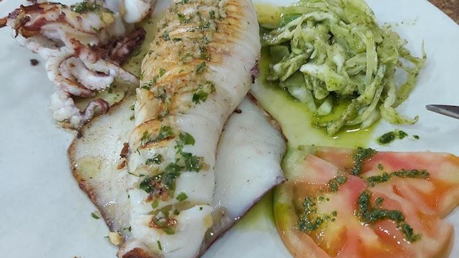 Calamar a la plancha de Las Banderillas.