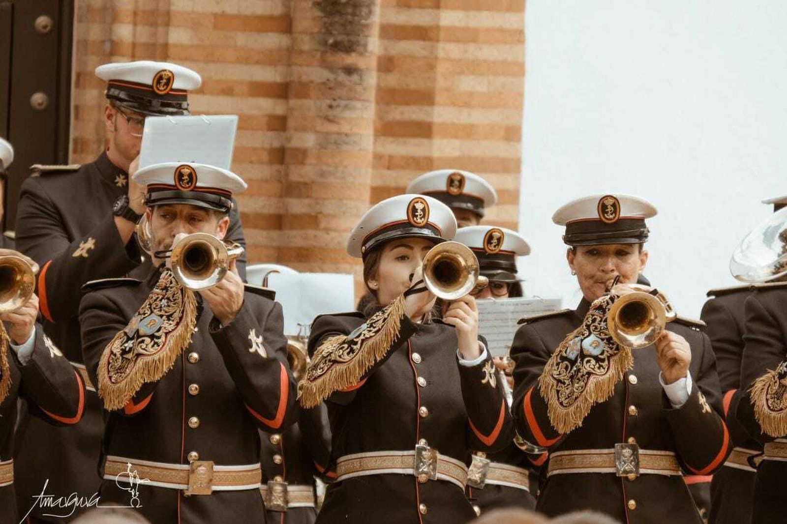 Músicos de la banda Santísimo Cristo de la Resurrección