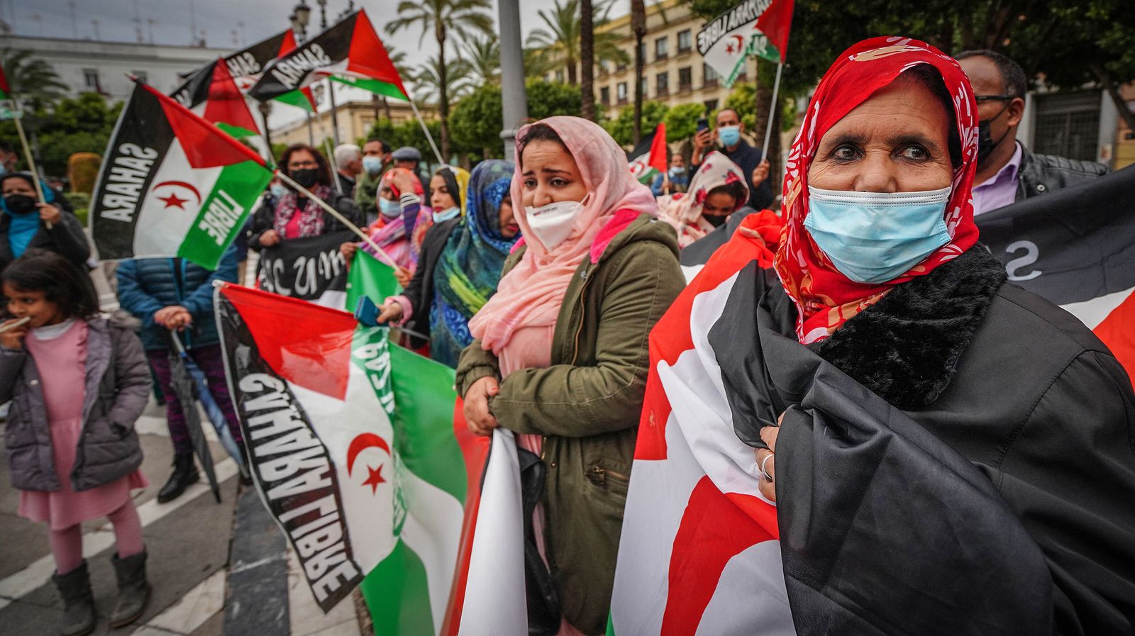 Manifestación en apoyo al pueblo Saharaui