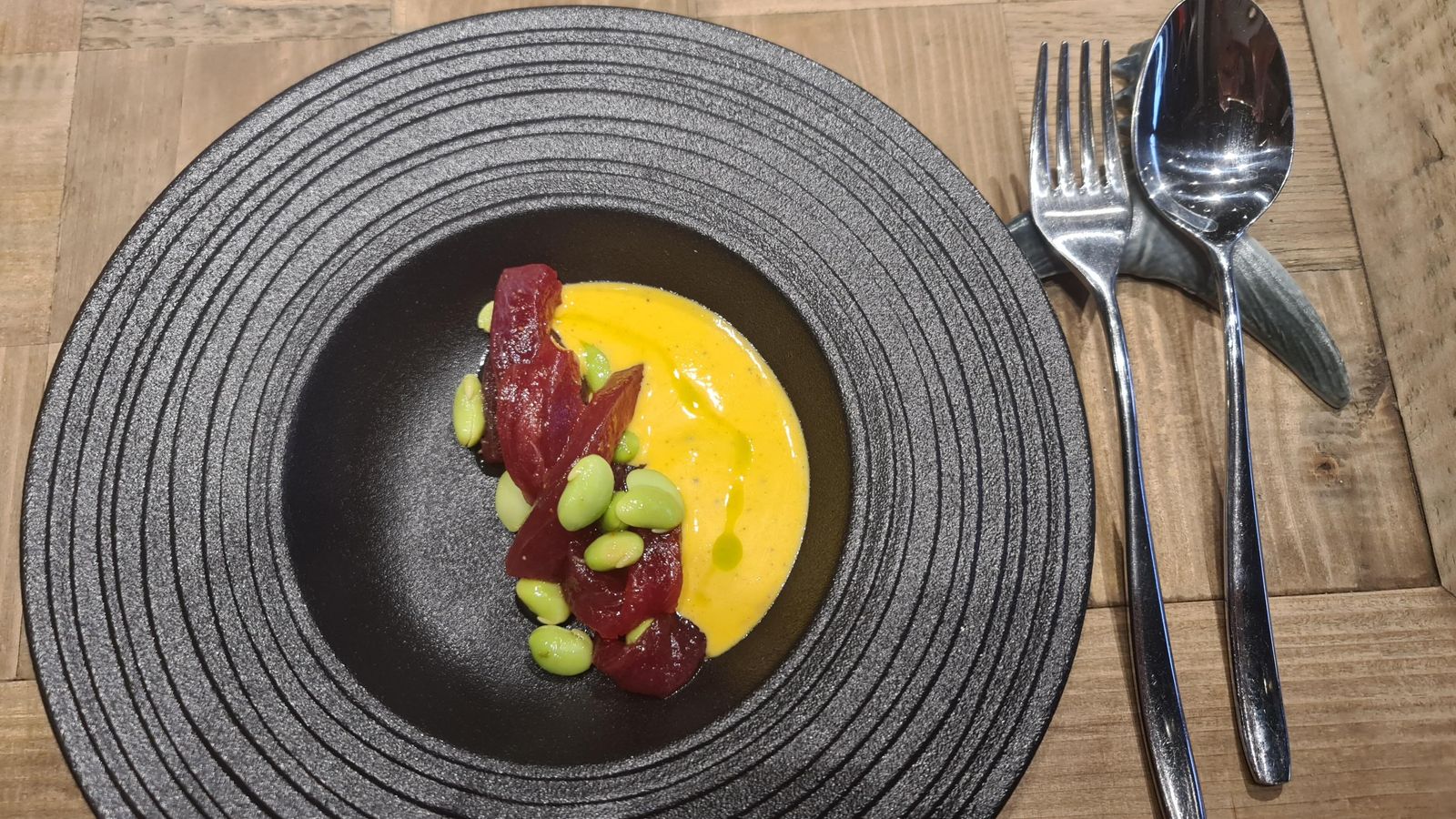 En el buche, detalle de uno de los platos