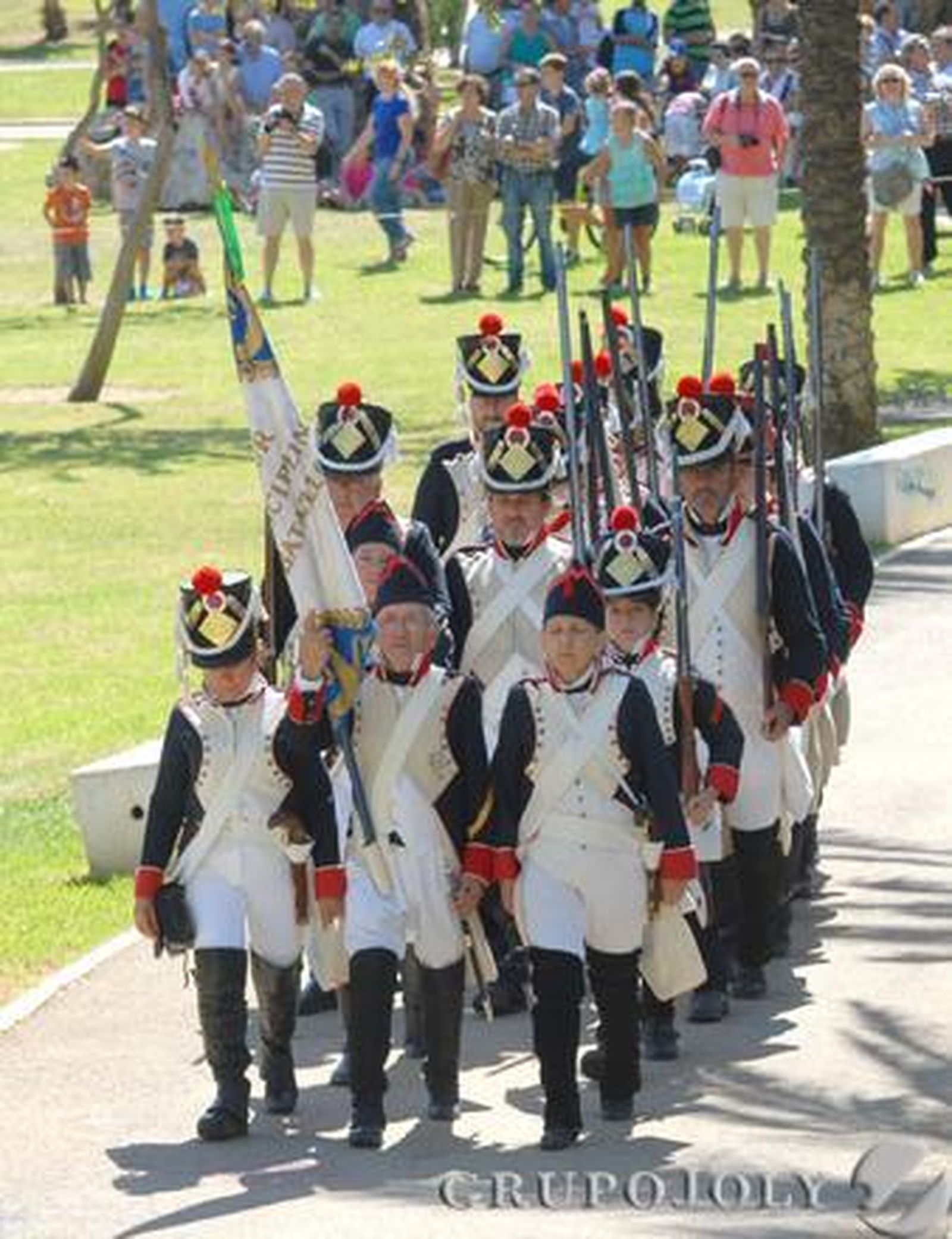 Recreación del juramento de las tropas de la Constitución en marzo de 1810.

Foto: Rioja