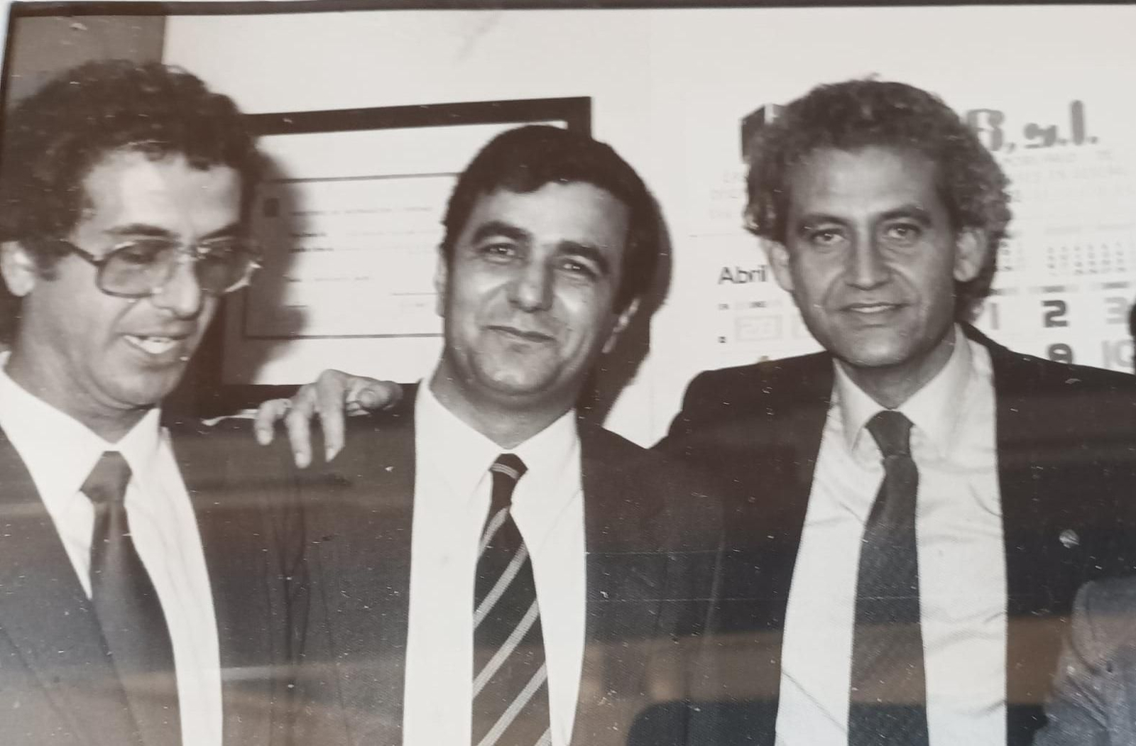 Ernesto Delgado, Juan Antonio Palacios y Rafael Escuredo.