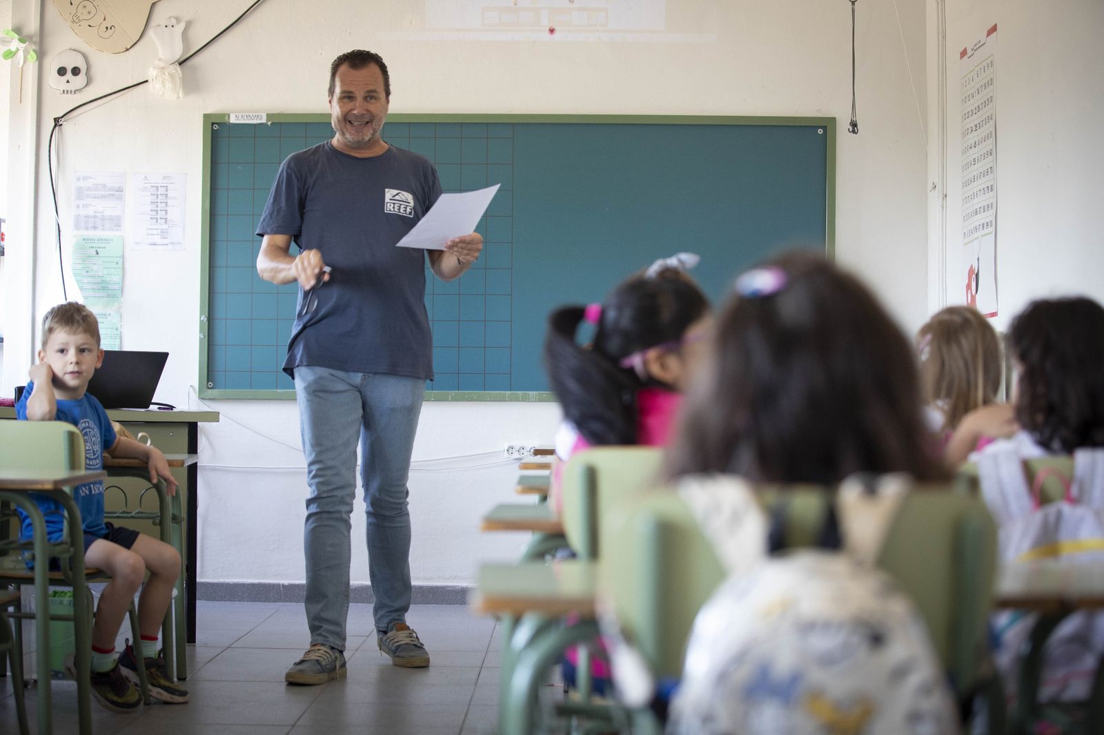 Imagen de archivo de una clase en Granada.