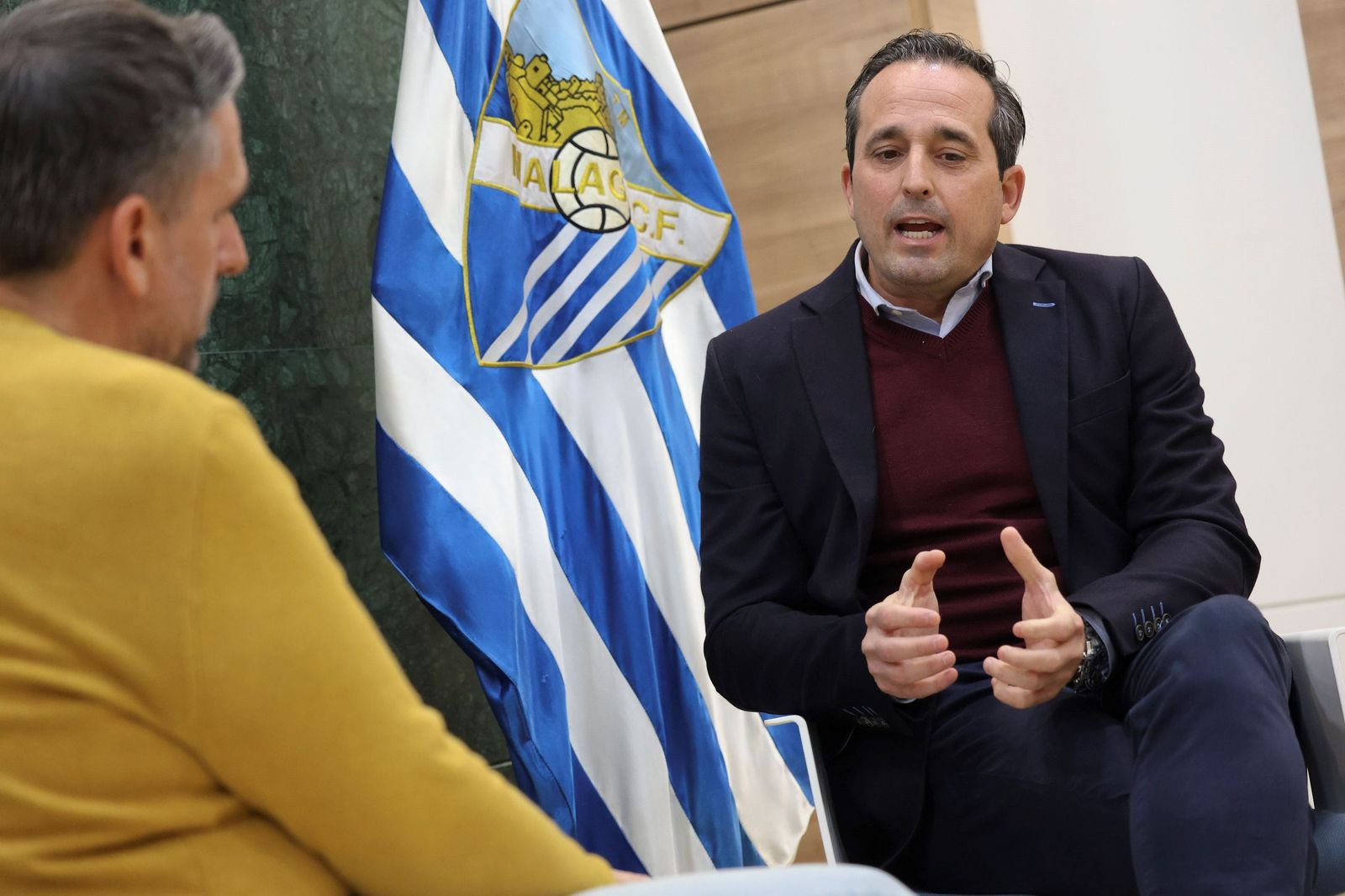 Las fotos de la entrevista con Kike Pérez, director general del Málaga CF
