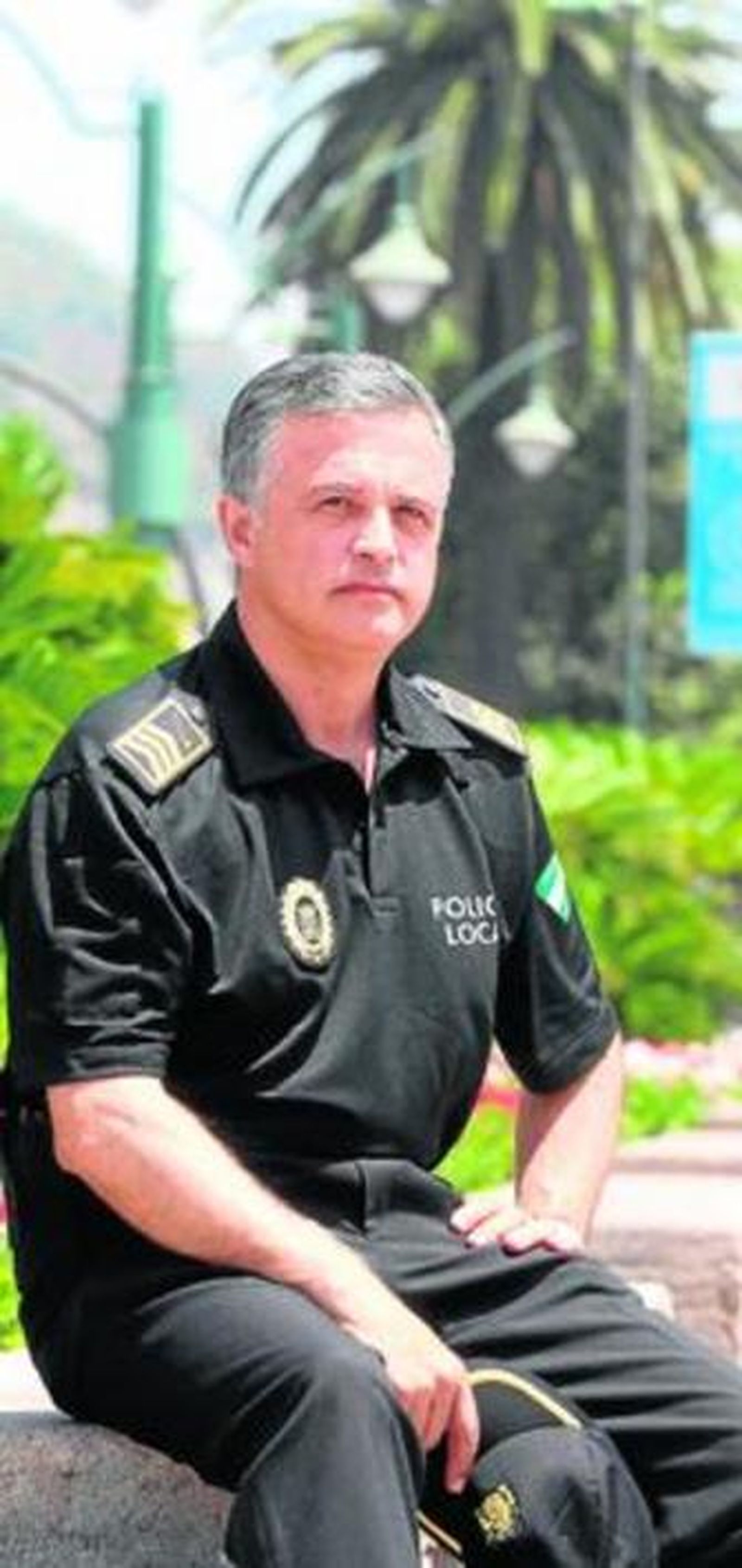 Fernando Cerezo, en la Plaza de la Marina.