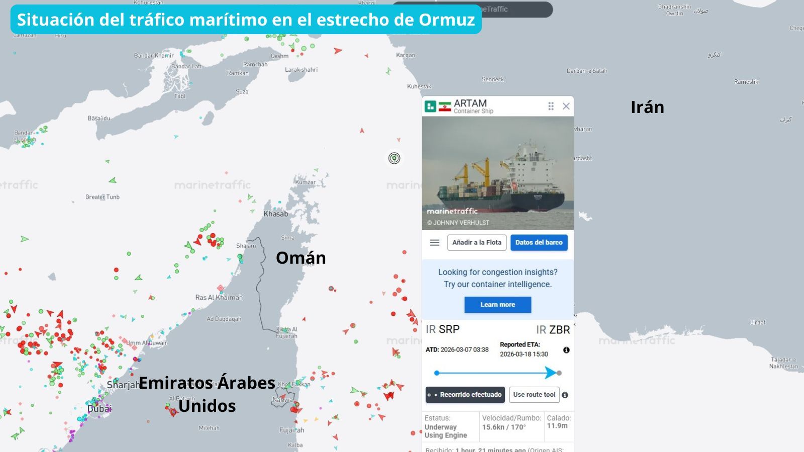 Conflicto en Irán: La guerra en Oriente Medio vacía el estrecho de Ormuz