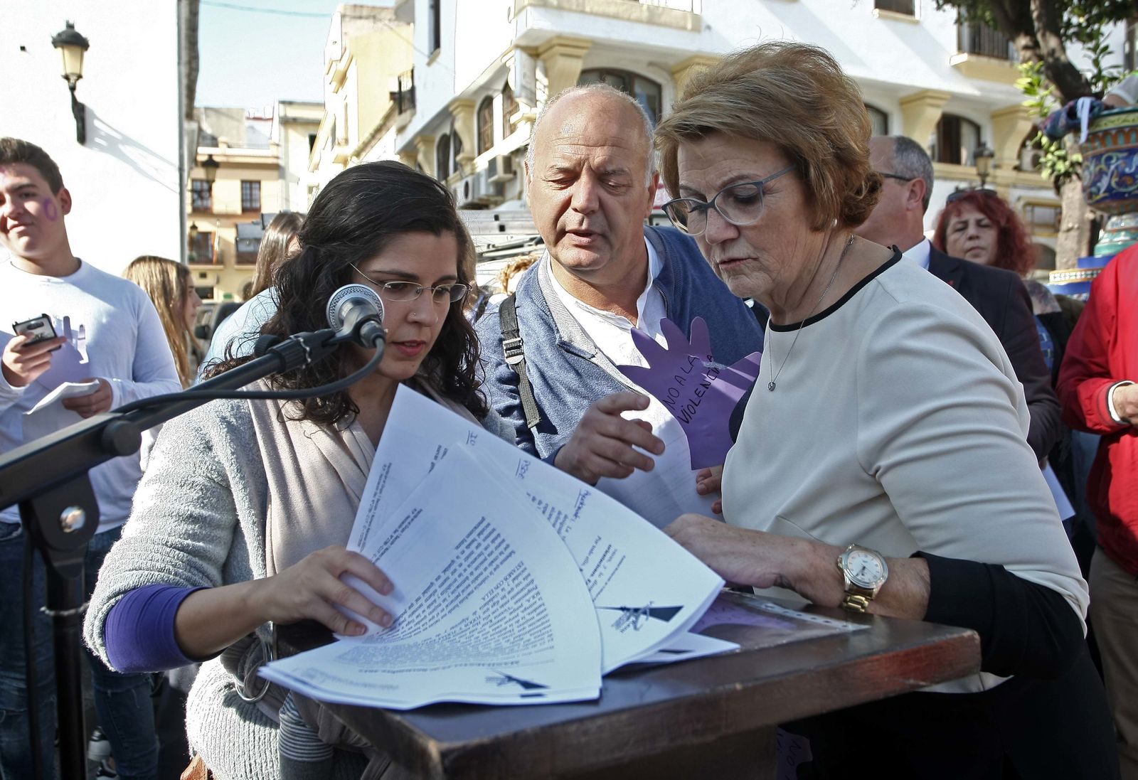Manifestación contra la violencia de género en Algeciras