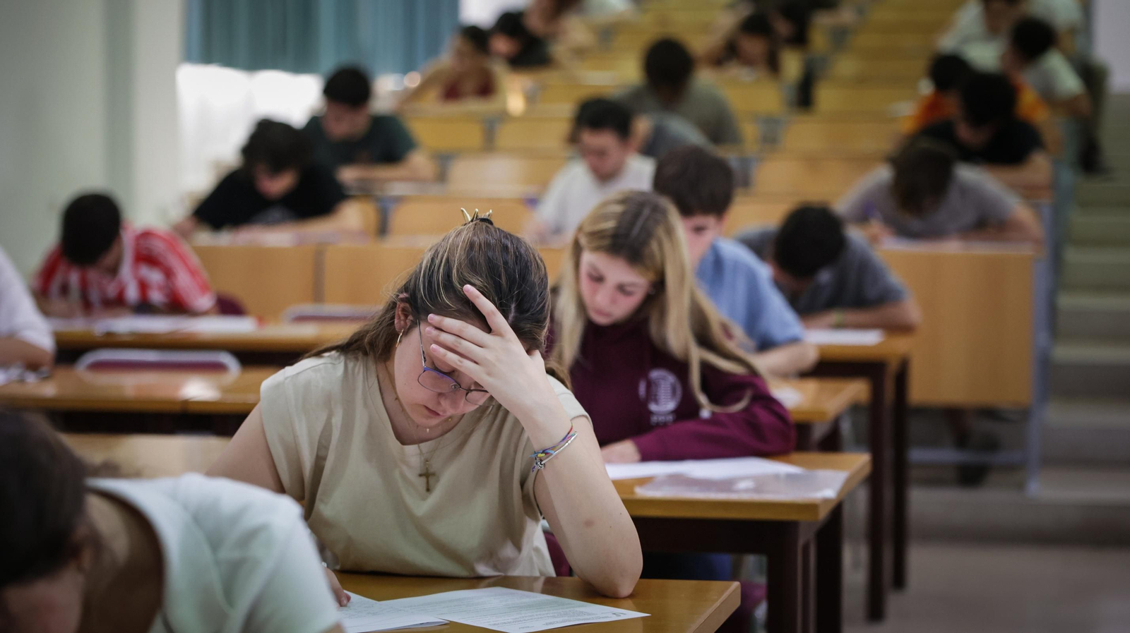 Imágenes de las pruebas de selectividad en el Campus de Jerez