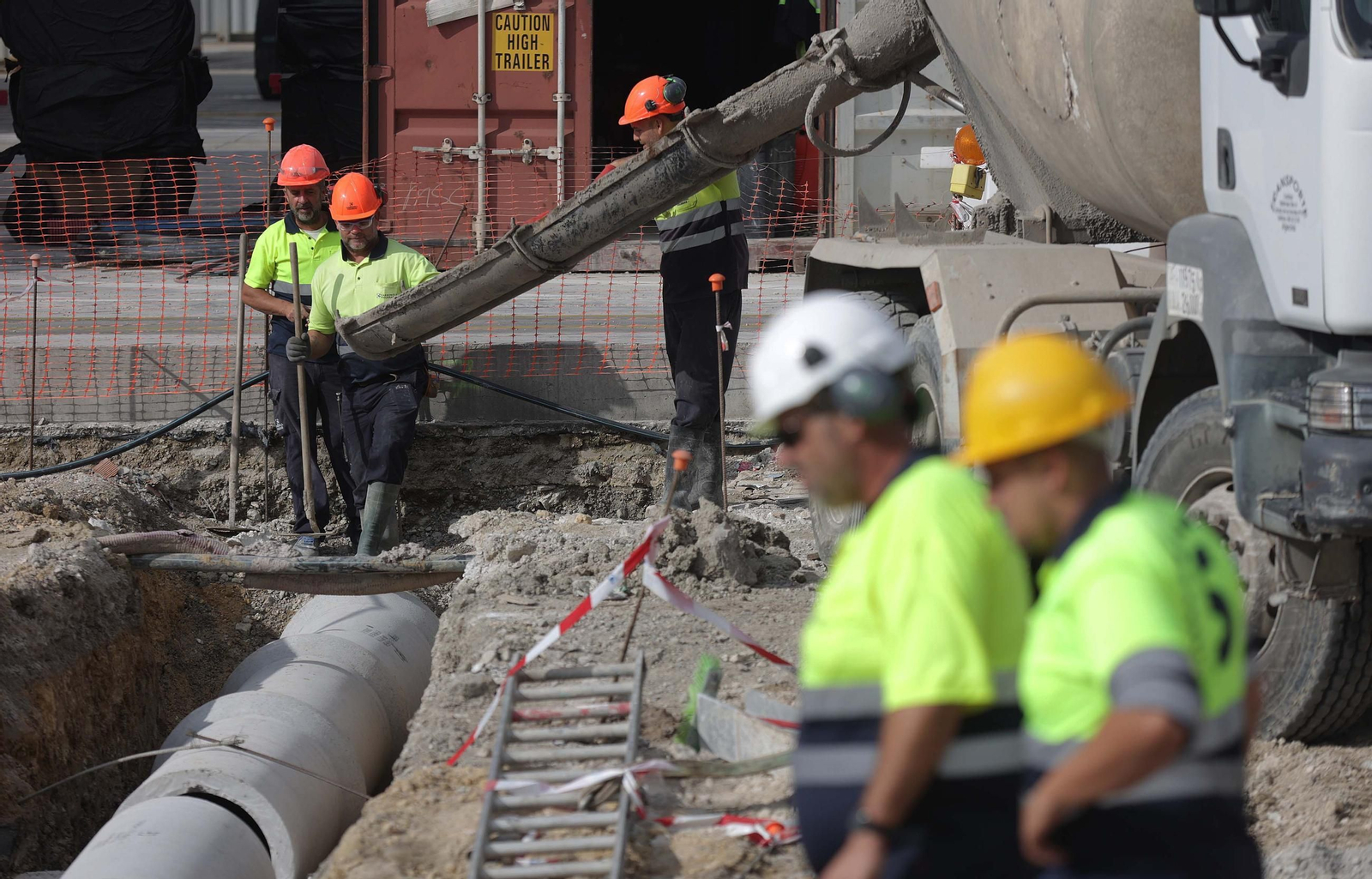 Fotos del proyecto de asfaltado de APM Terminals Algeciras.