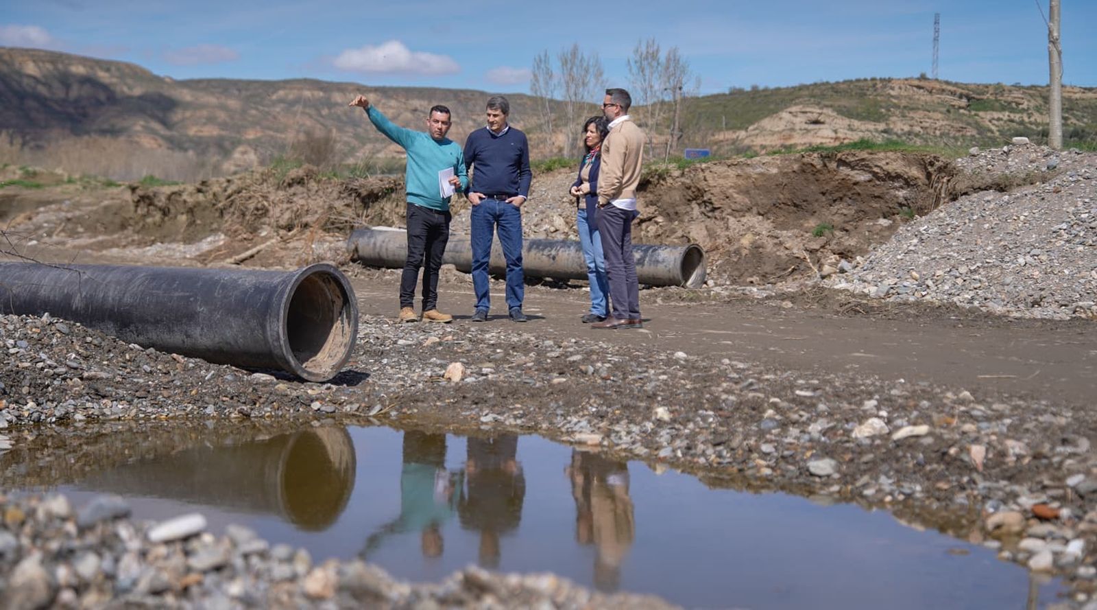 Visita de Ferndández a las zonas afectadas.