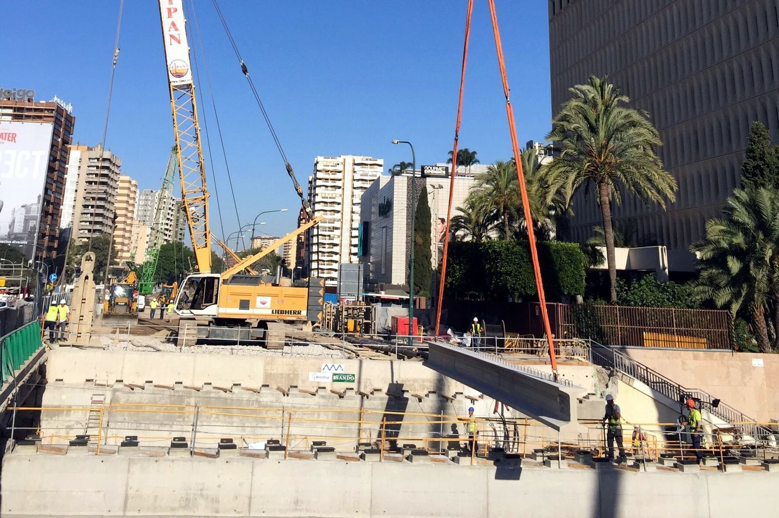 Las vigas que han comenzado a colocarse