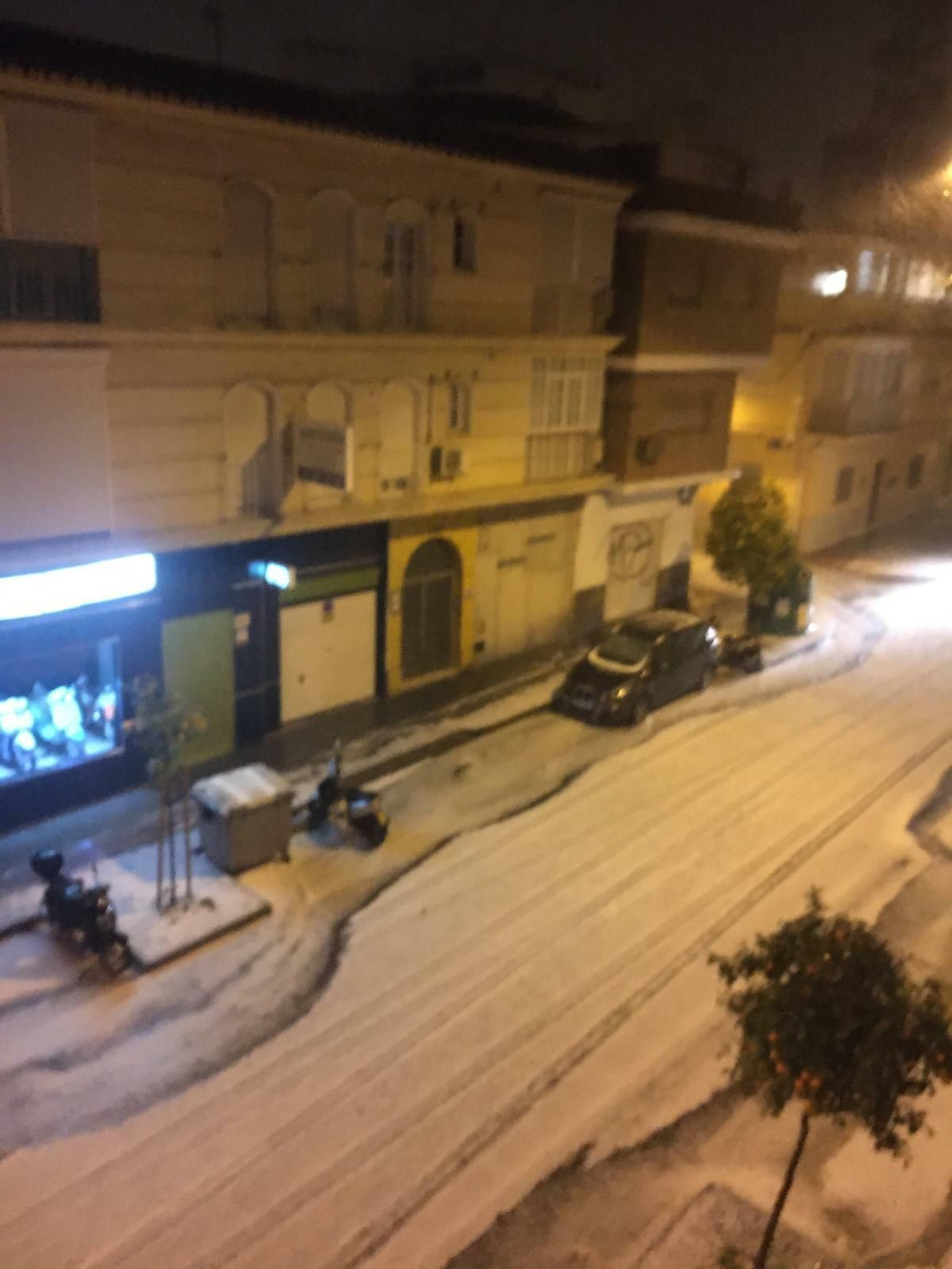 Fotos de la fuerte granizada registrada en Málaga