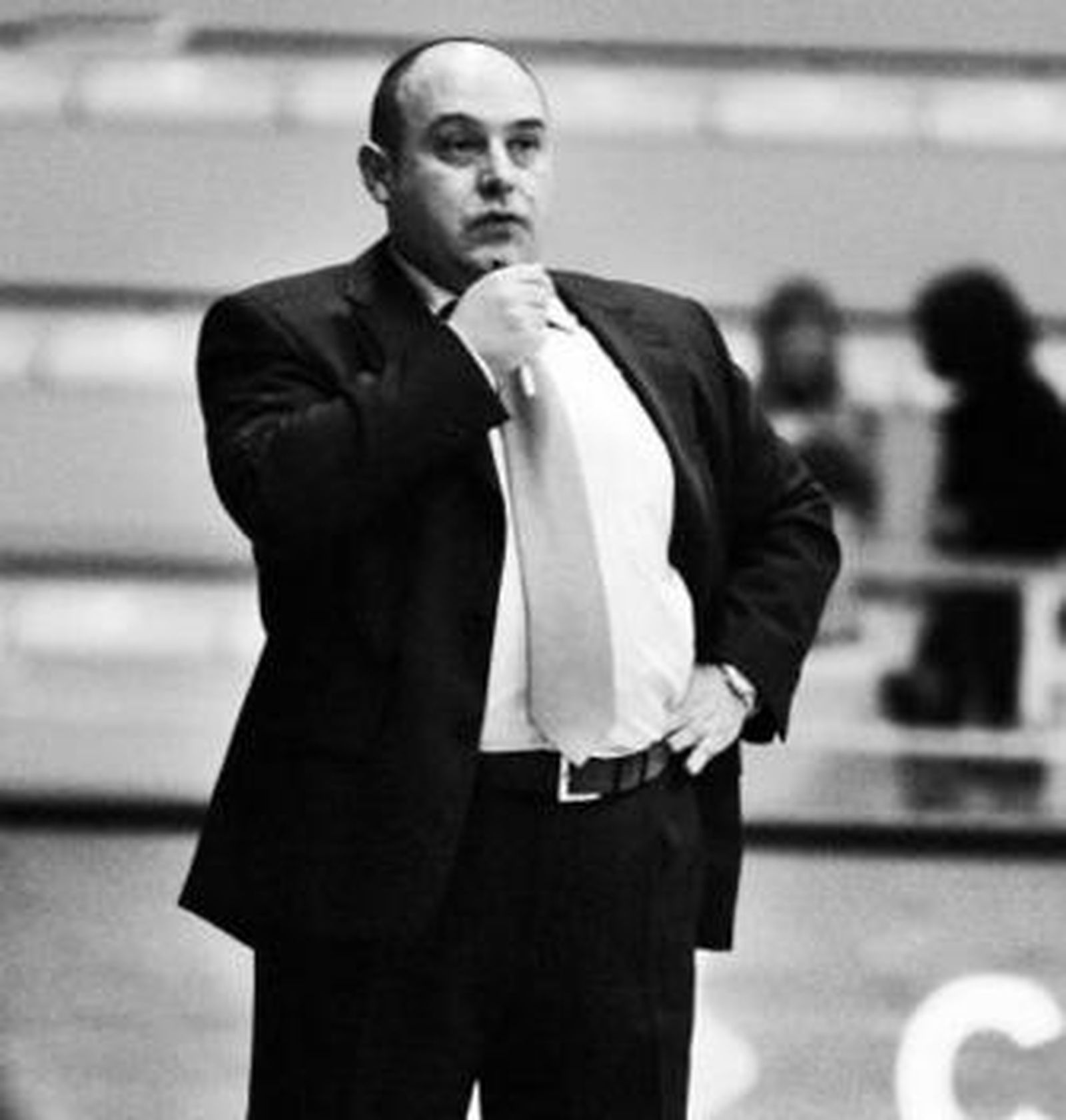 Llaneza, durante un partido del Casademont Girona.