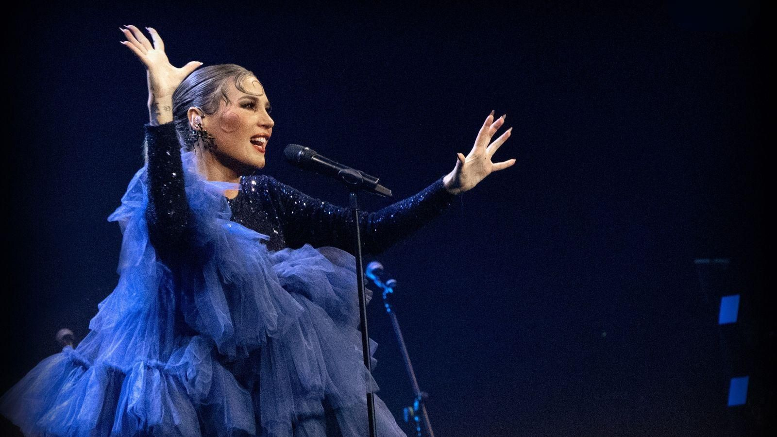 Laura Gallego en concierto.