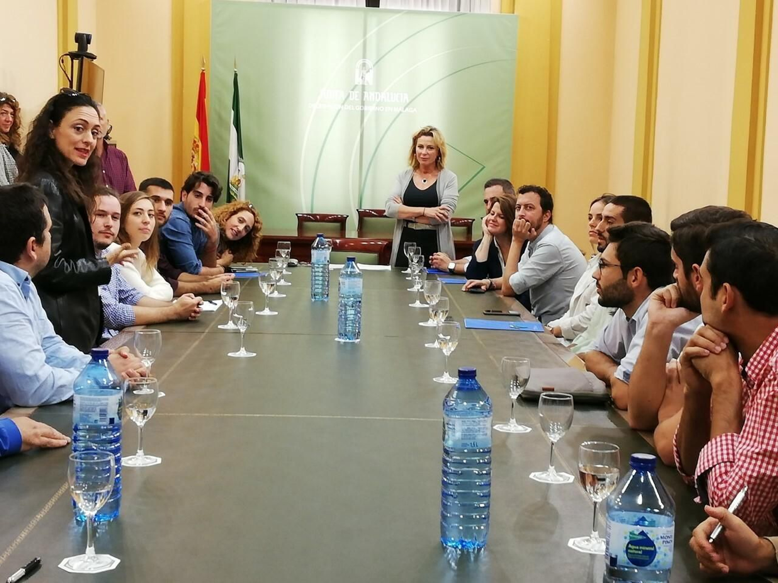 Emprendedores de las nuevas empresas alojadas en Málaga