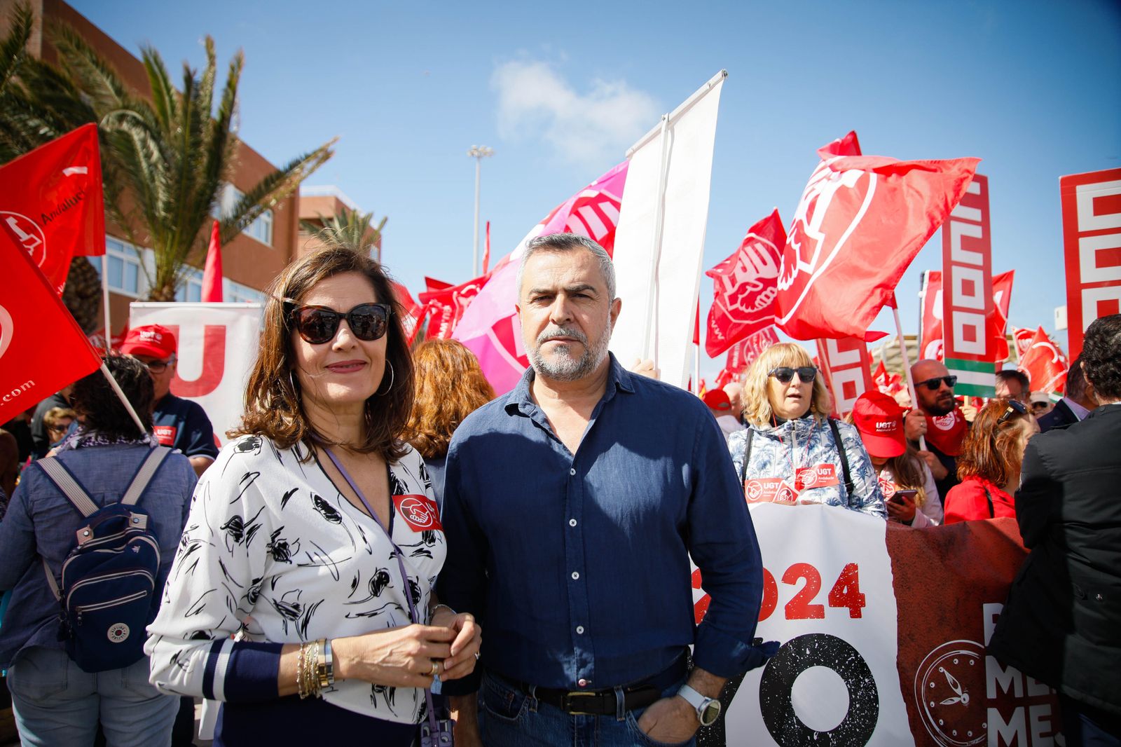 Las imágenes de la manifestación del Día del Trabajador en Almería