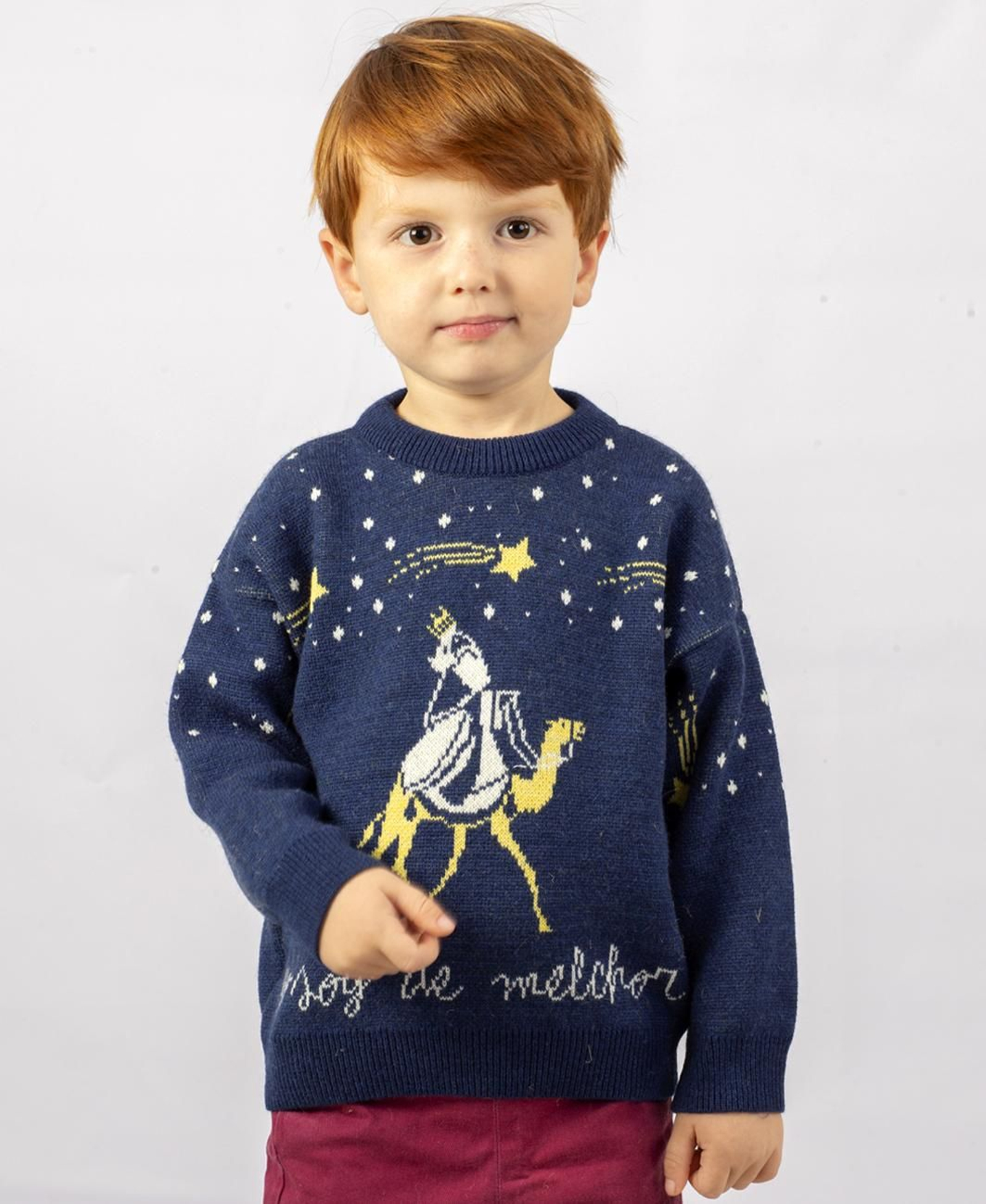 Jersey navideño con el Rey Melchor de la firma española Artabán. Jersey navideño con el Rey Melchor de la firma española Artabán.