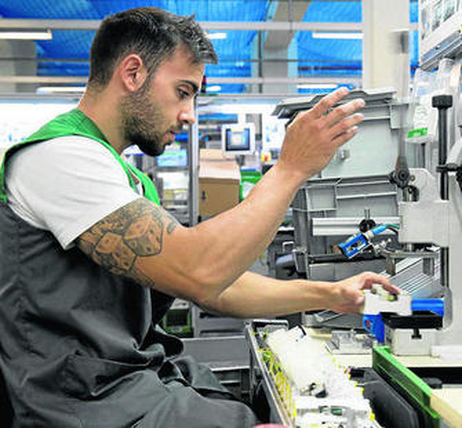 Beneficiarios del programa de inserción laboral de La Caixa.