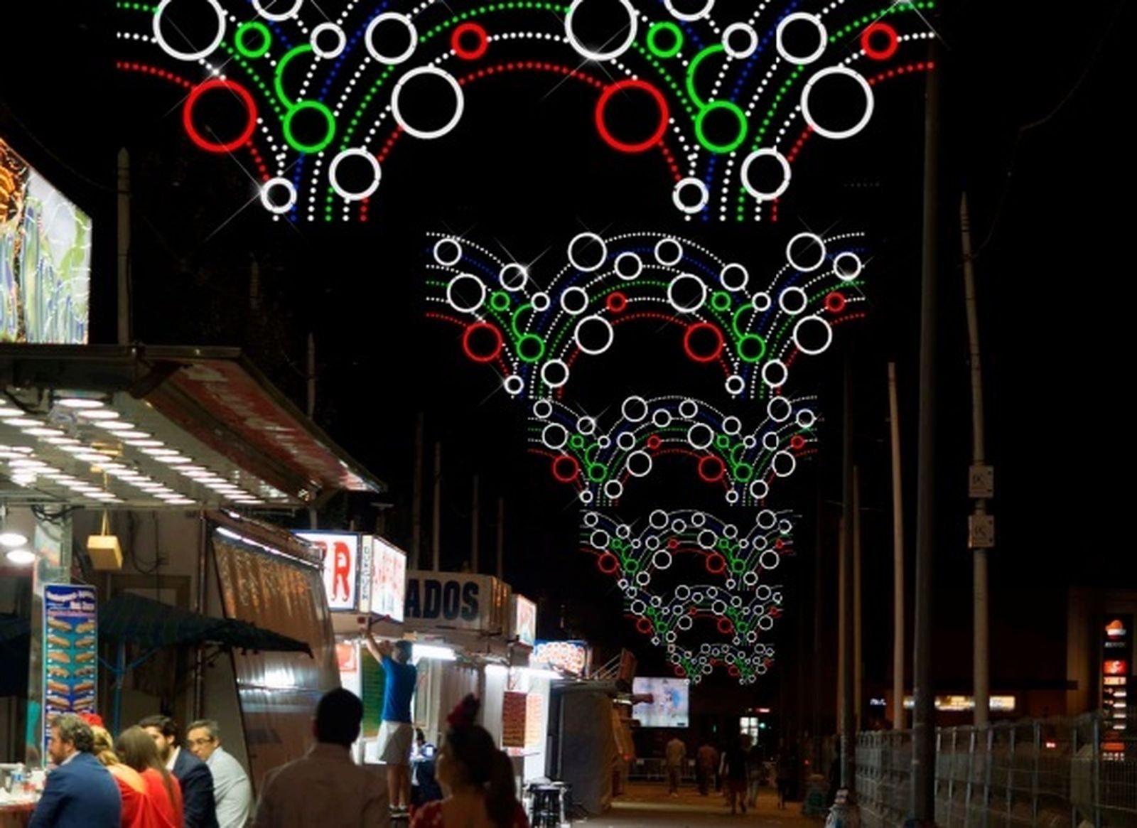 Así será la nueva iluminación de la Feria de Córdoba, en imágenes