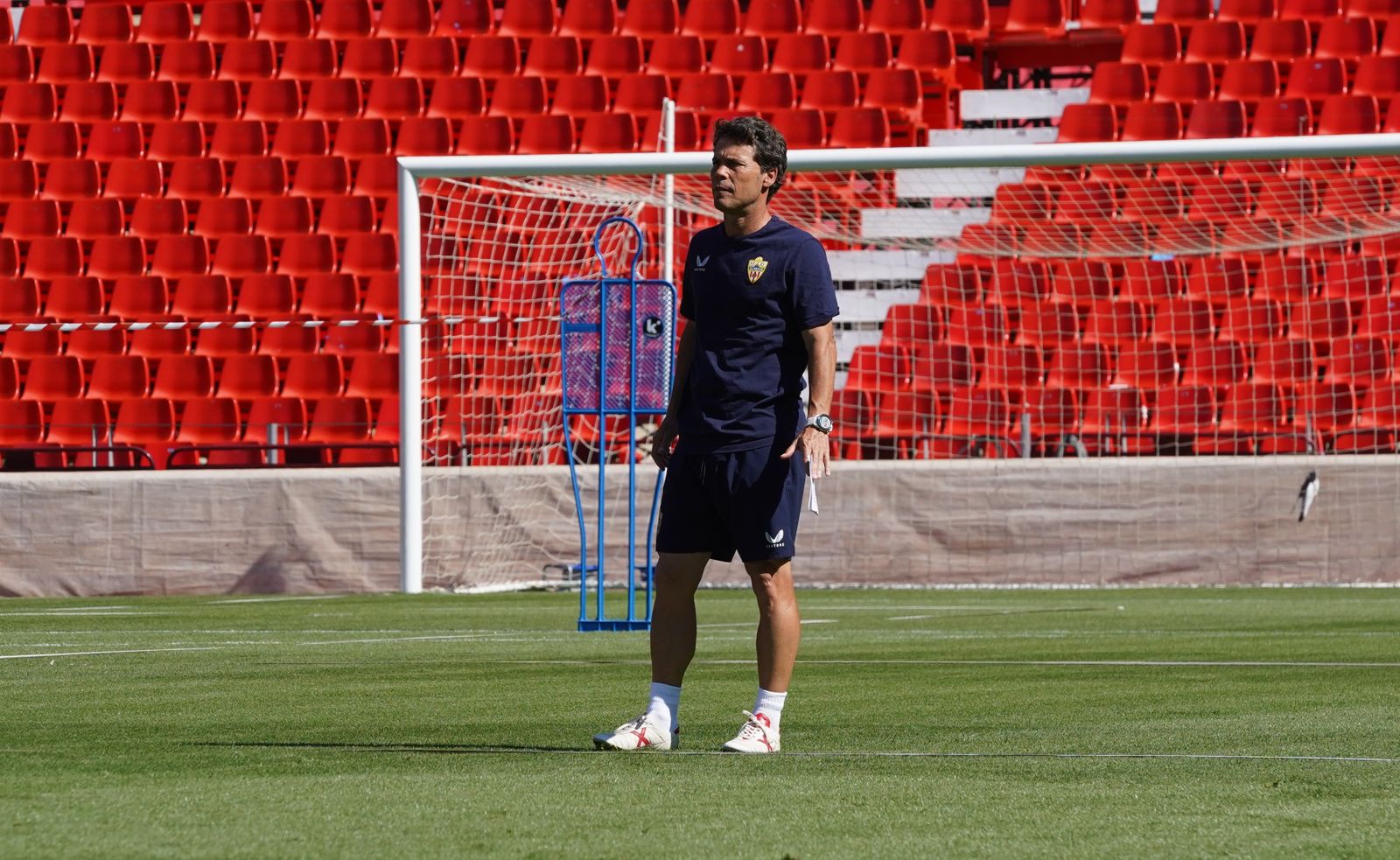 Rubi, en un entrenamiento de esta semana