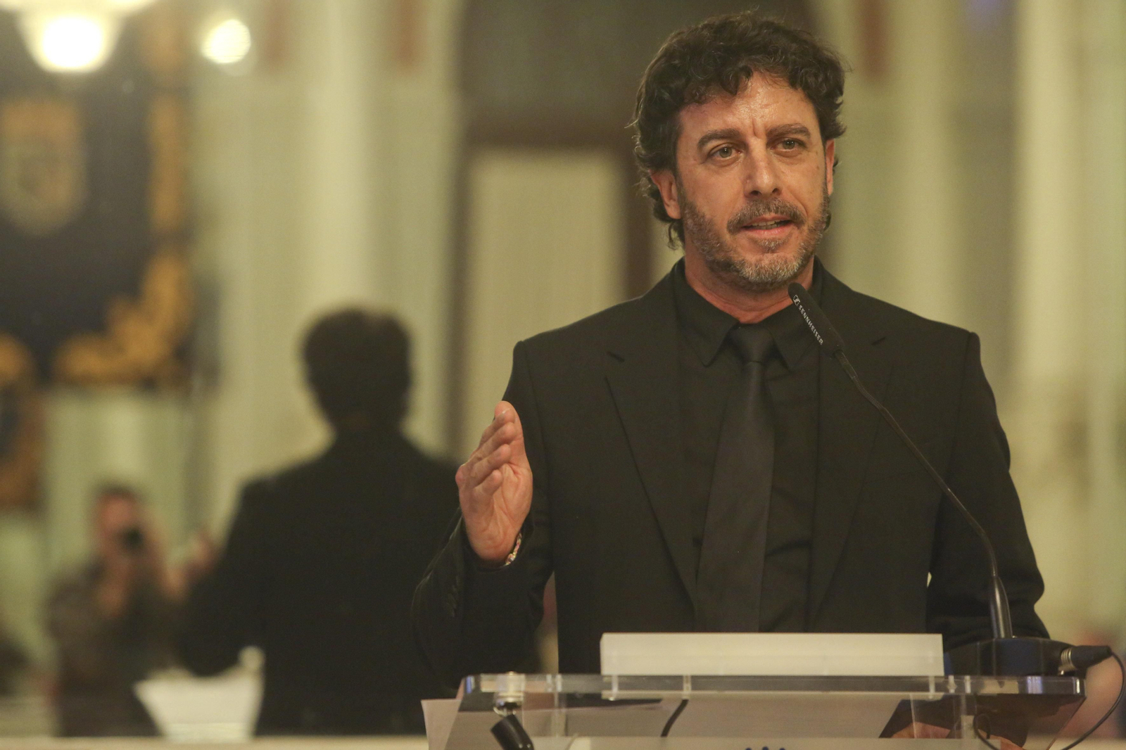 Emilio Morenatti, durante la entrega de los XIII Premios de Periodismo Ciudad de Málaga.