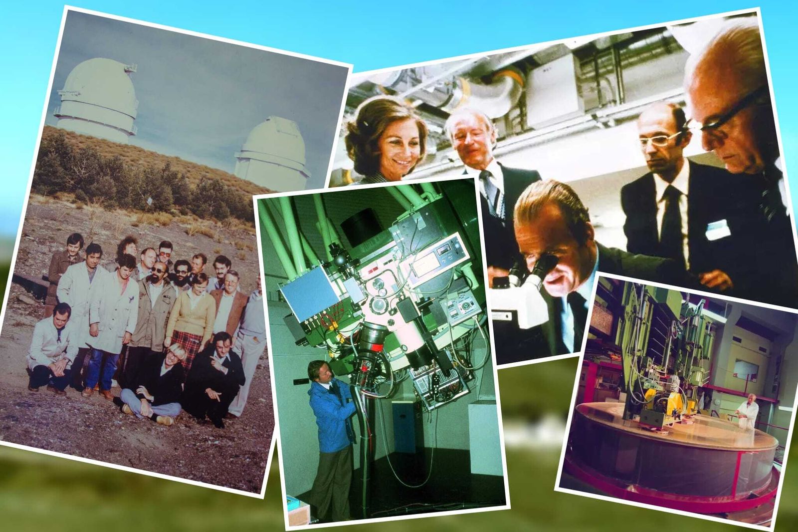 Montaje con imágenes históricas en la historia de Calar Alto.